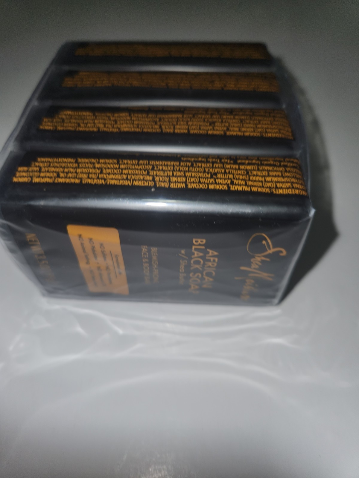 LOT (4) SHEA MOISTURE AFRICAN BLACK SOAP BLEMISH-PRONE FACE & BODY SOAP 3.5 OZ