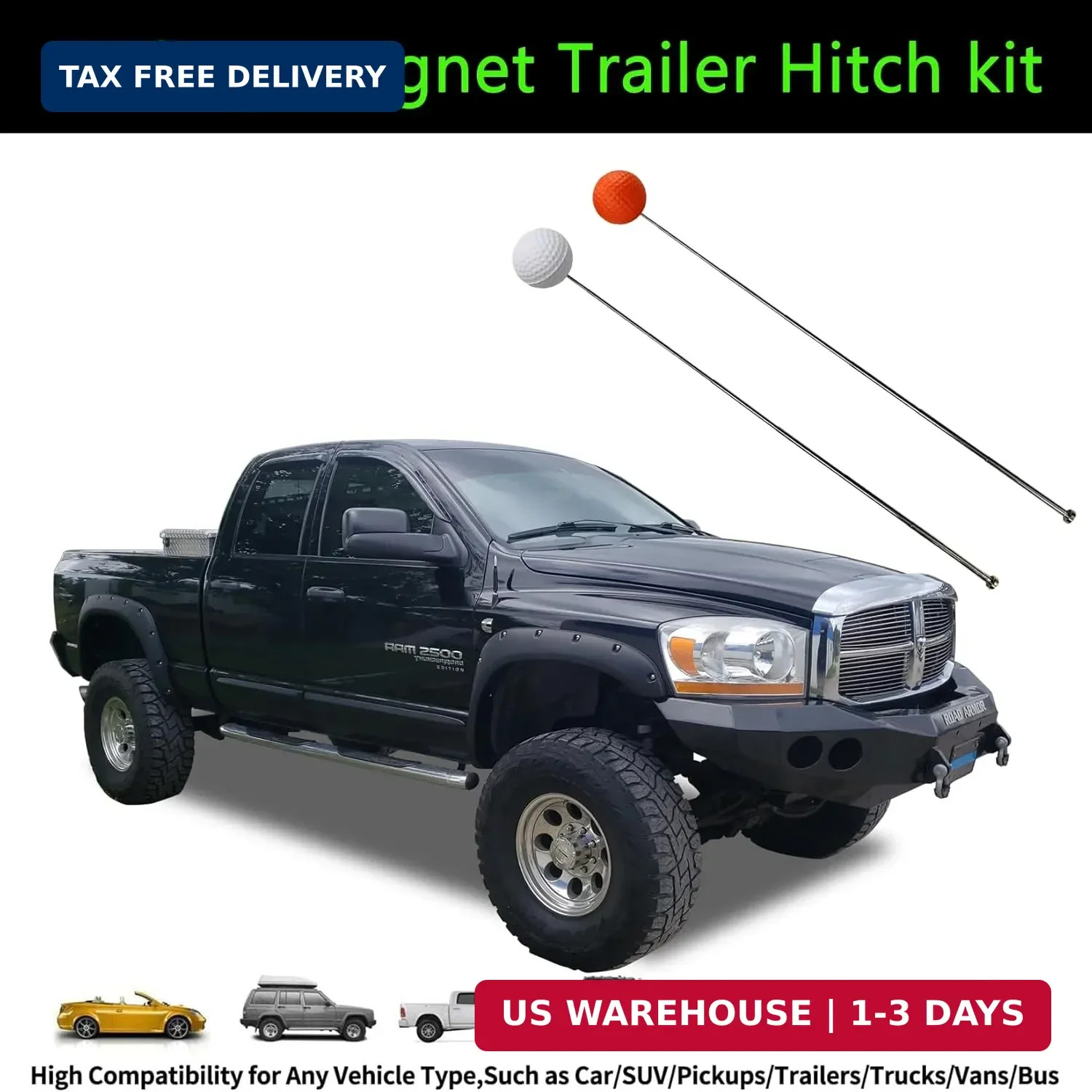 2pcs Tall Adjustable Magnetic Alignment Kit, Trailer Guide Poles, RV Accessories