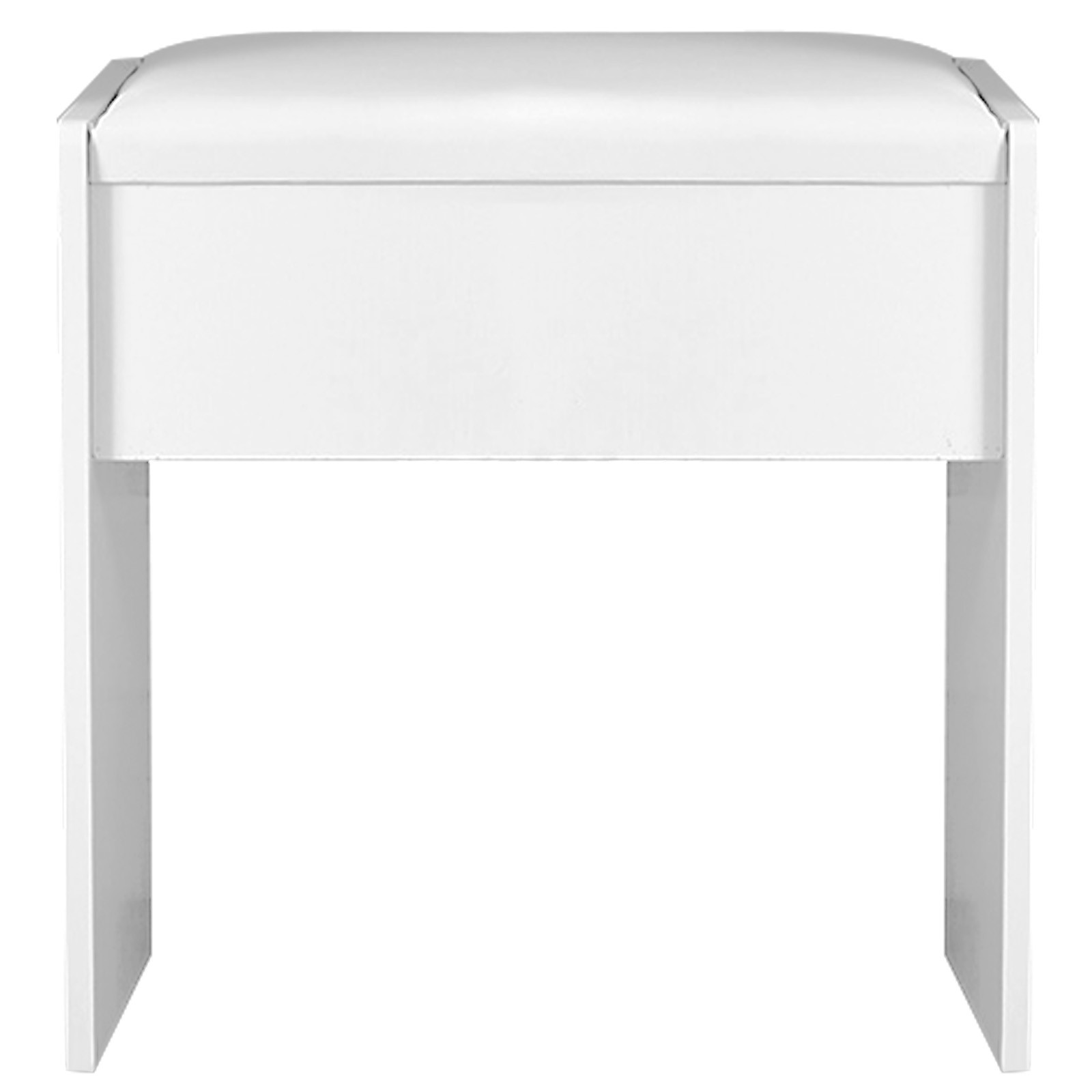 Vanity Stool Makeup Bench Dressing Stool with Cushion and Solid Legs,White