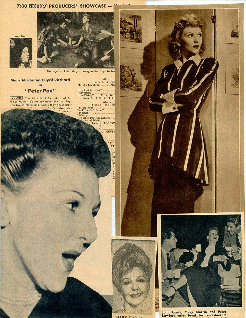 Mary Martin Original Clipping Magazine Photo lot #N6074
