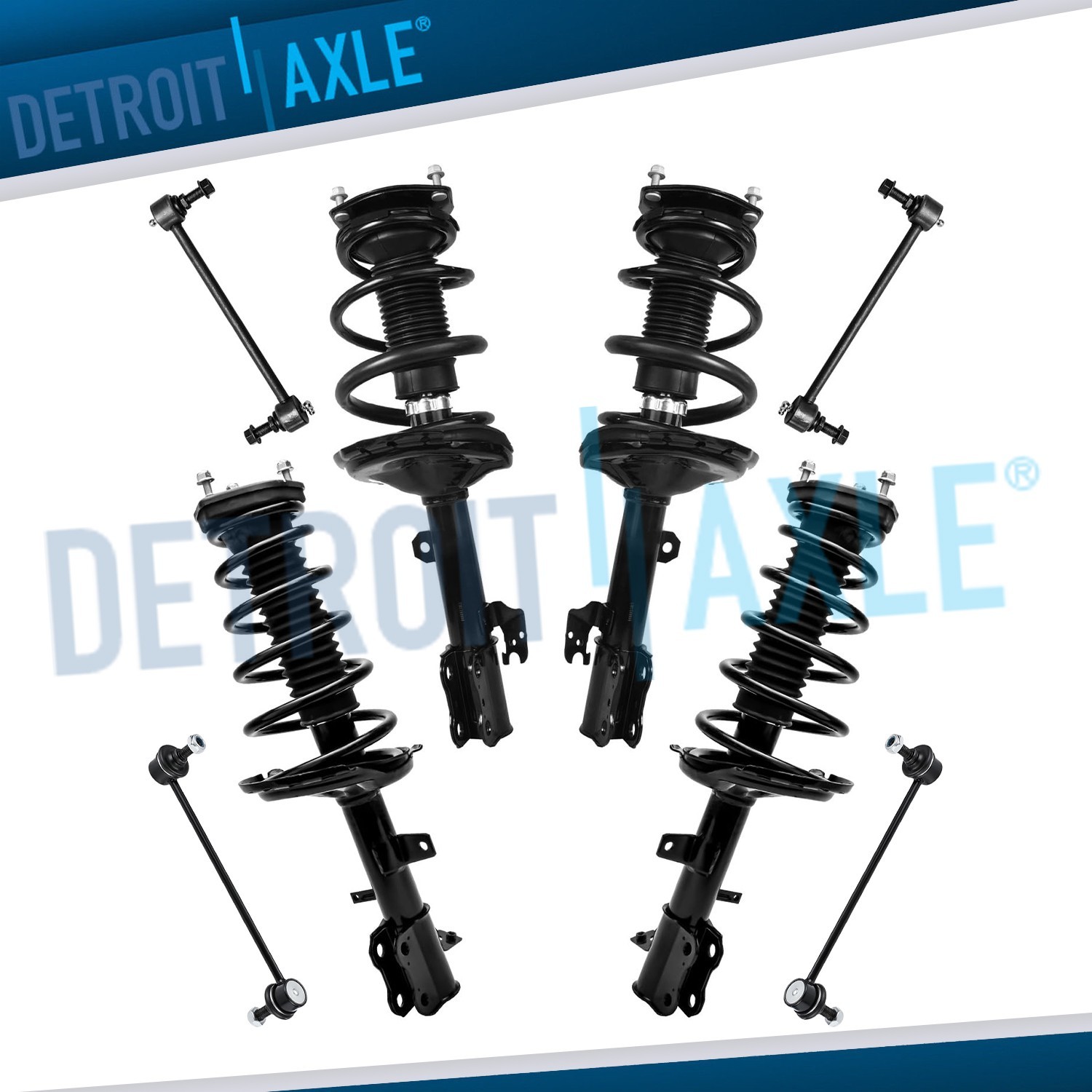 AWD Front Rear Struts Sway Bars for 2004 - 2007 Toyota Highlander RX350 RX400h