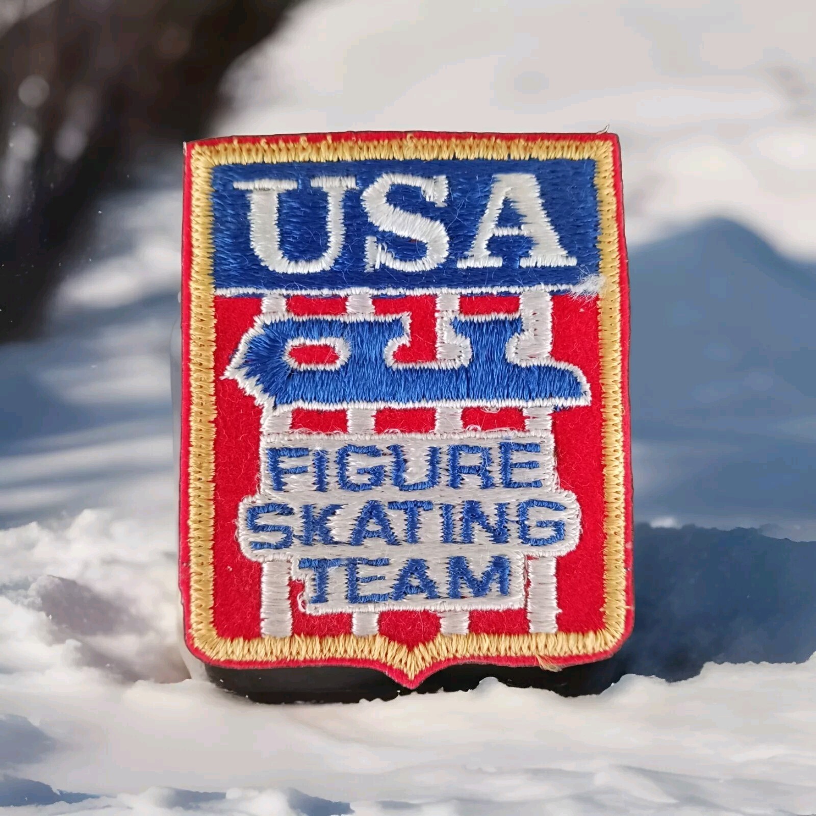 US Figure Skating Team Embroidered Patch Vintage US Skating