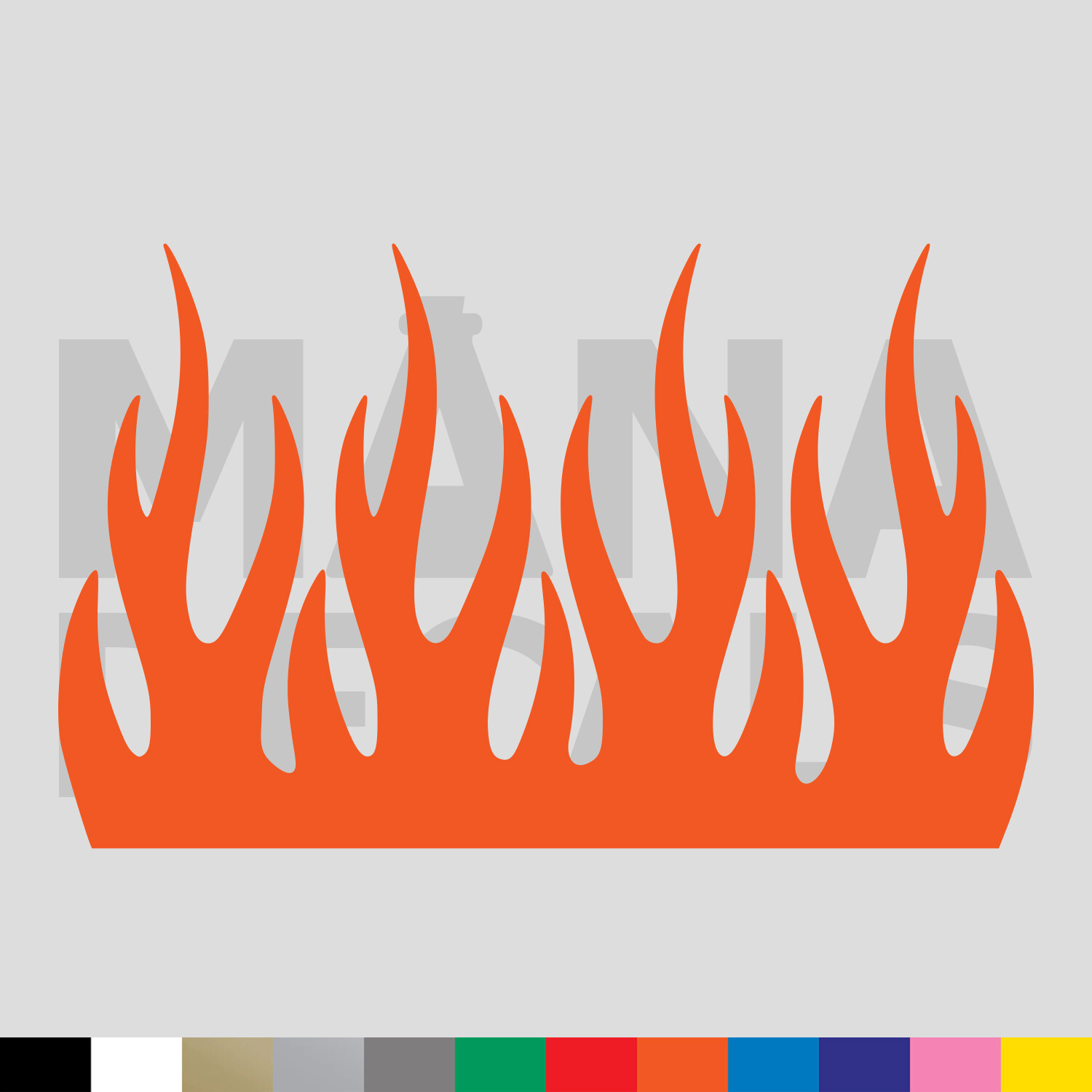 Flames Vinyl Die Cut Decal Sticker - Fire Hot Heat Torch