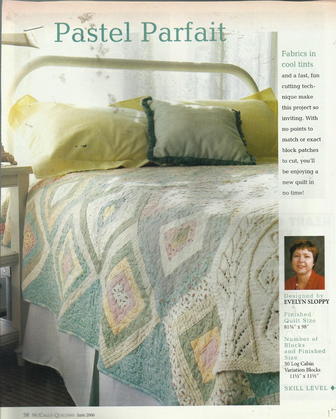 D0181  PASTEL PARFAIT  QUILT PATTERN/INSTRUCTIONS