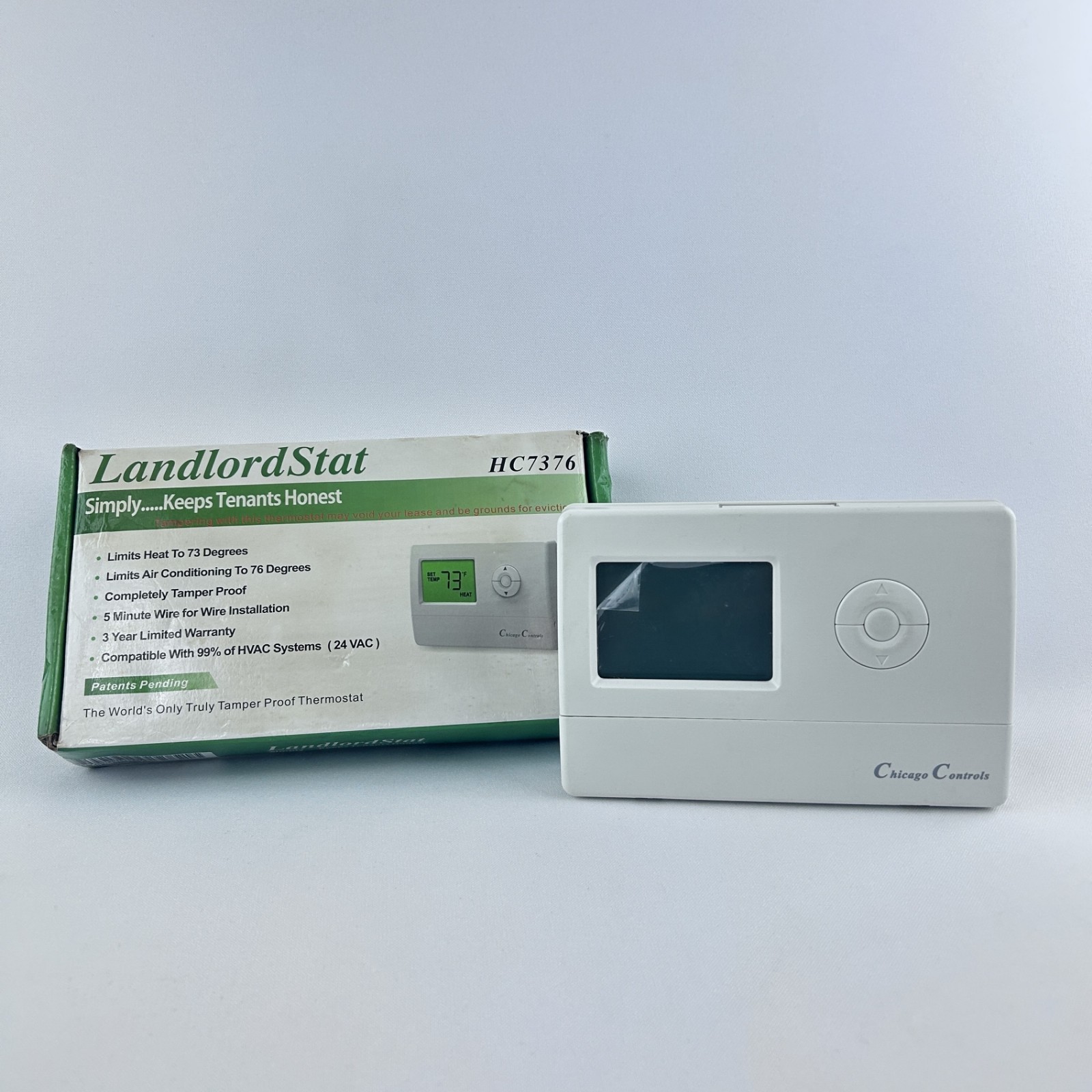 Tamper Proof Residential Landlord Thermostat Chicago Controls HC7376 Temperature