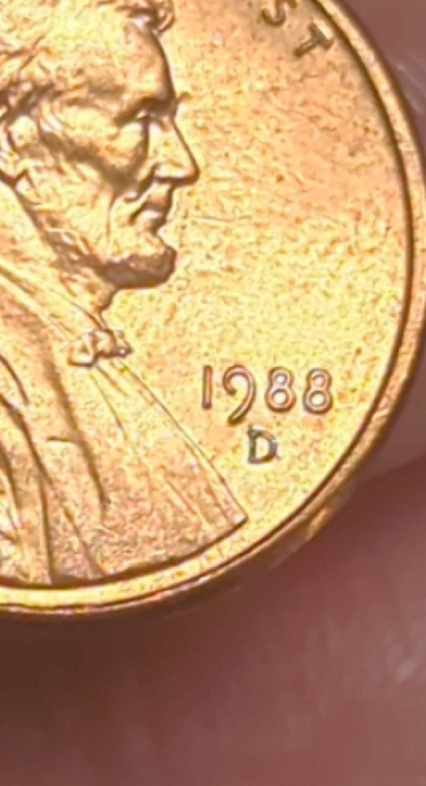 1988 Wide AM Lincoln Penny FS-901 RVD 006 DIE 1 **Scarce Variety**