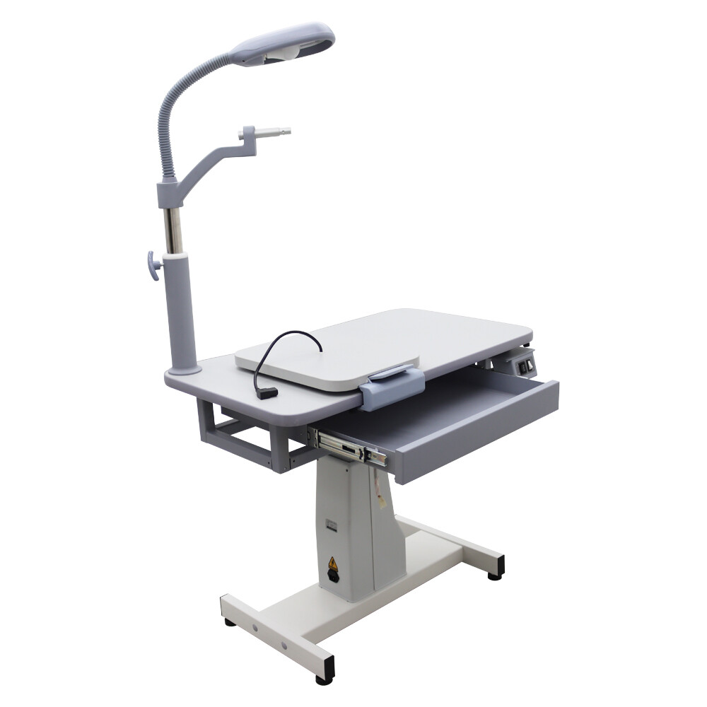 Auto Optical Optometry Table Eyeglass Test Adjustable Height 110V Load 165lbs