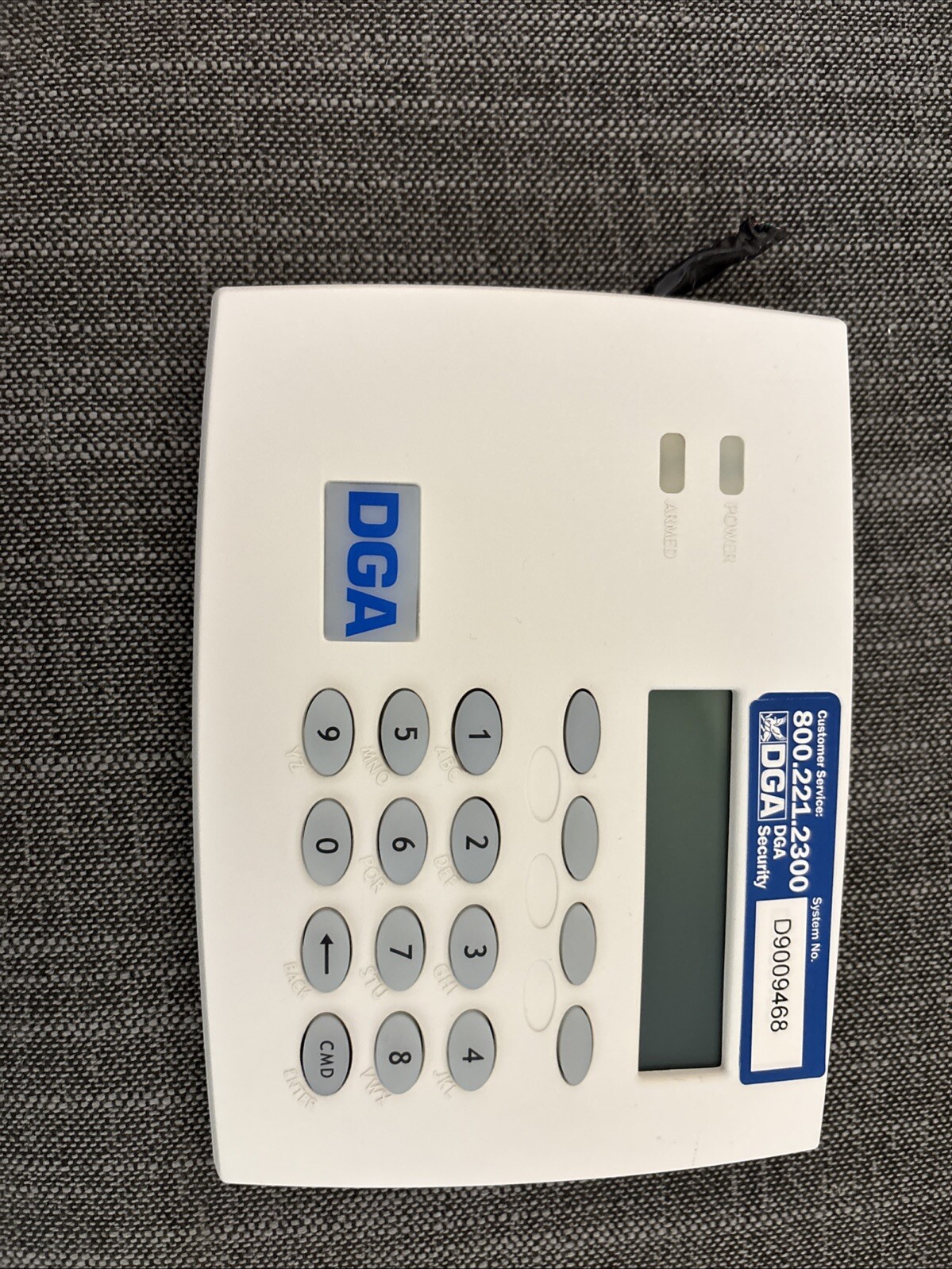 DGA Security D9009468 KEYPAD SECURITY