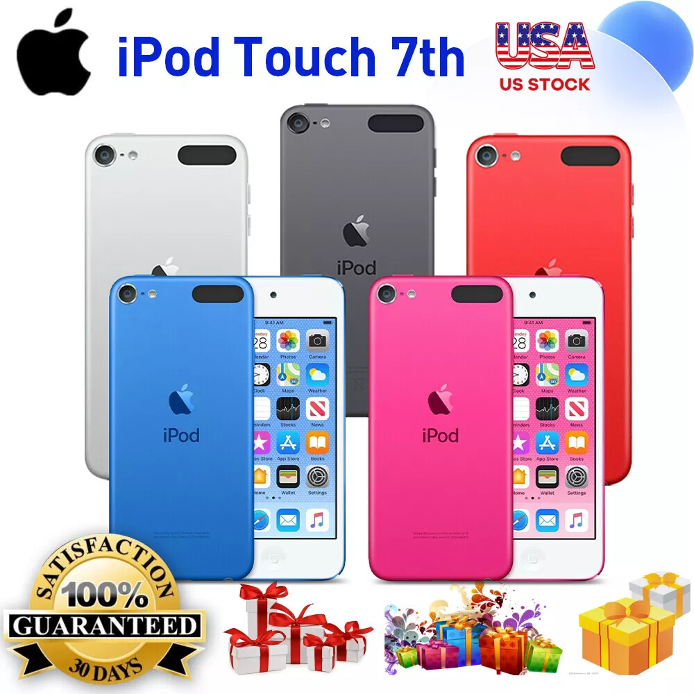 NEW, Apple iPod Touch 7th Generation 256GB Gold Silver Blue Gray Pink -SEALED