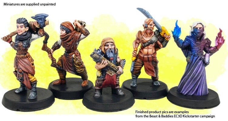 Bandit Gang 5 x miniatures, Dungeons & dragons, D&D, Tabletop, Pathfinder