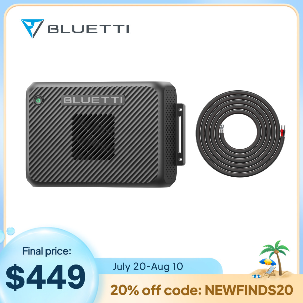 BLUETTI Charger 2, 1200W Alternator & DC-DC Charger Dual Input for Power Station