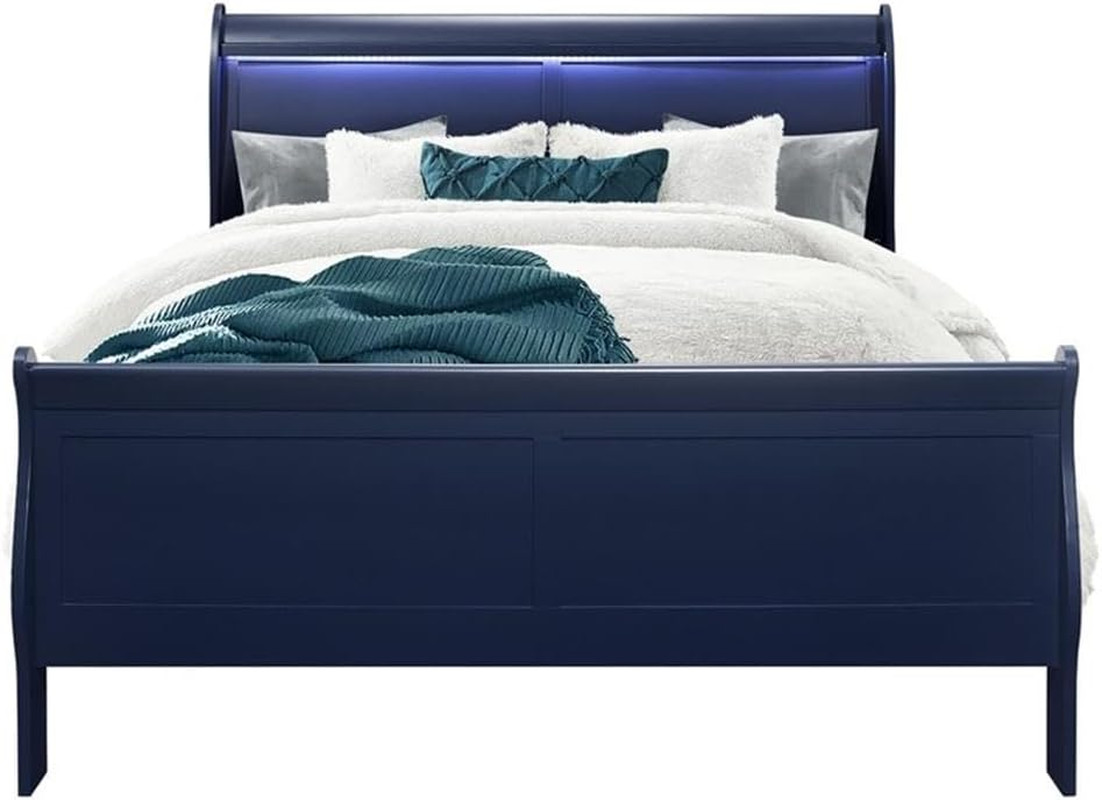 Charlie Blue King Bed