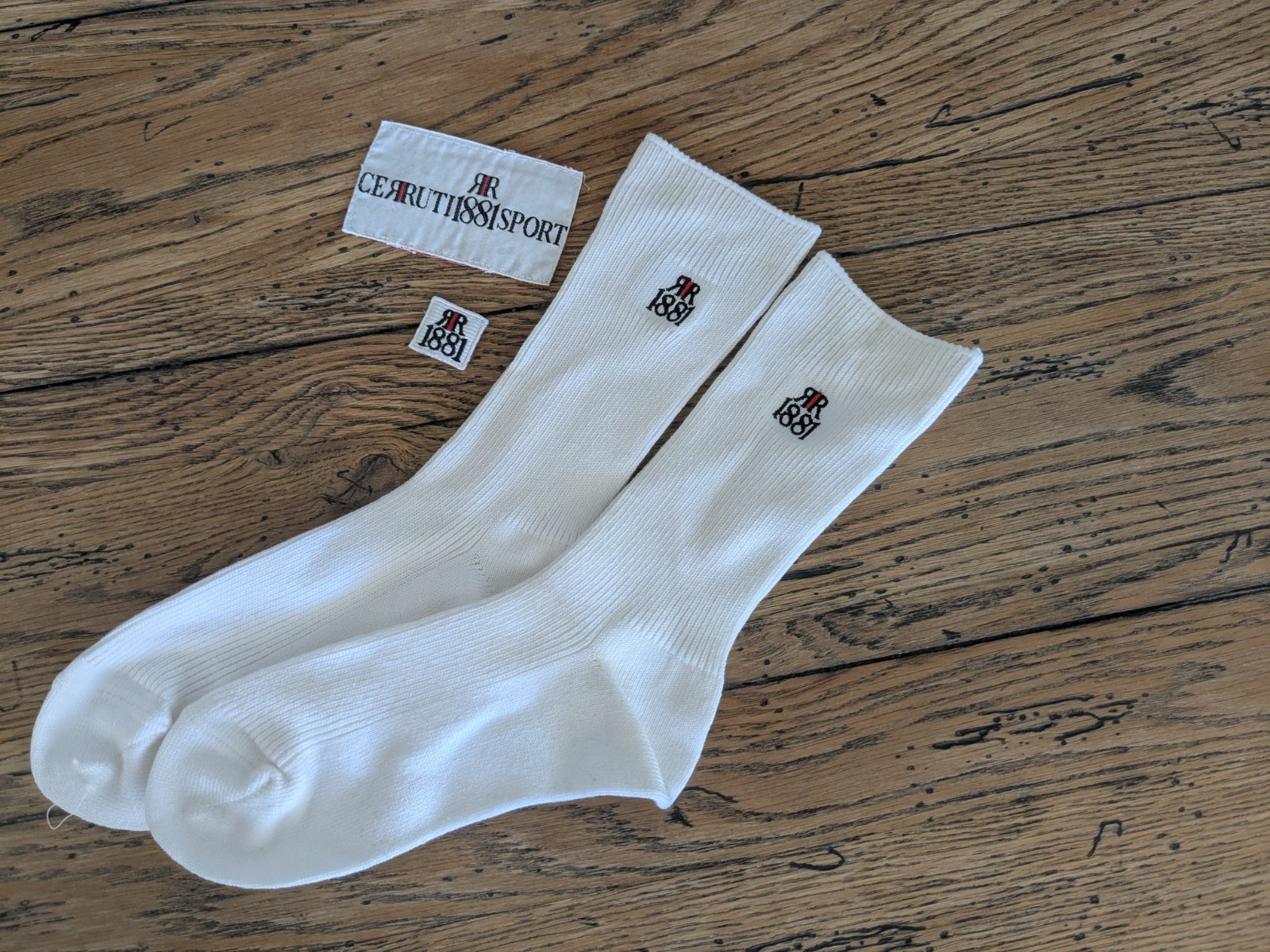 Vintage Cerruti 1881 1980s set Tennis socks and Patches