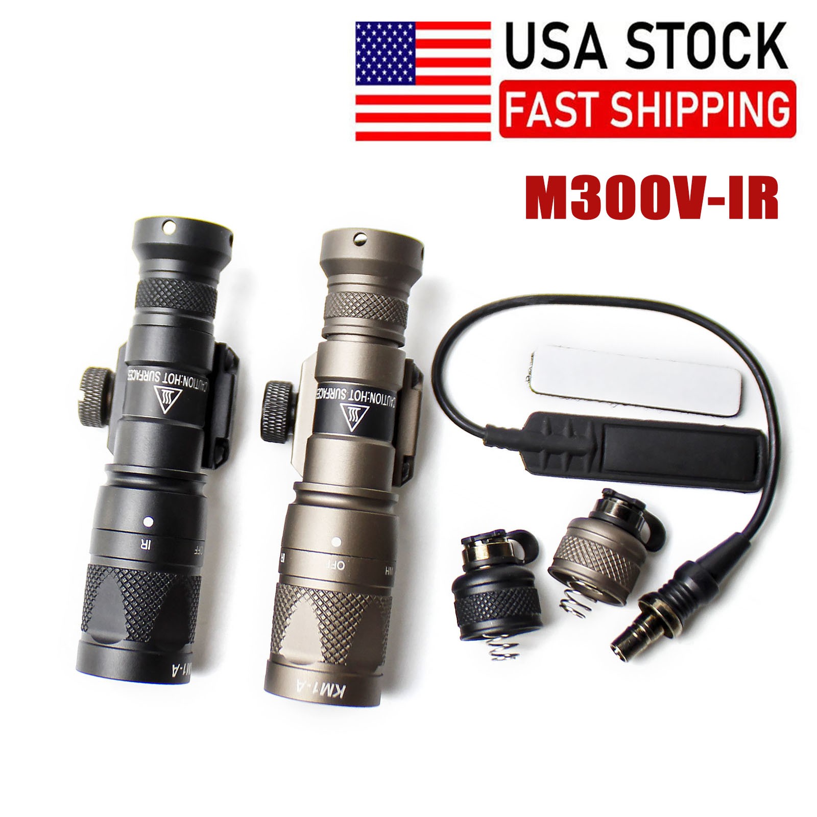 Tactical M300V-IR Infrared Flashlight Constant/Momentary M300V LED Fit 20MM Rail