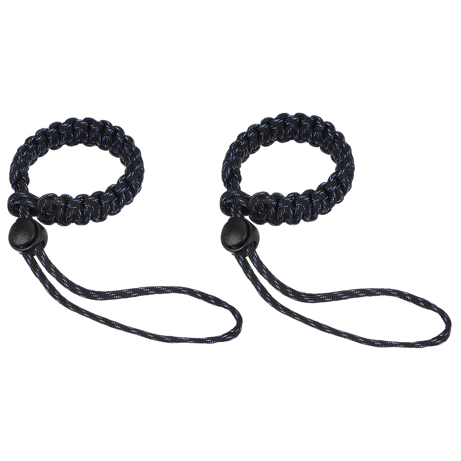 2pcs Camera Wrist Strap - Paracord Camera Hand Strap Lanyard, Black/Blue