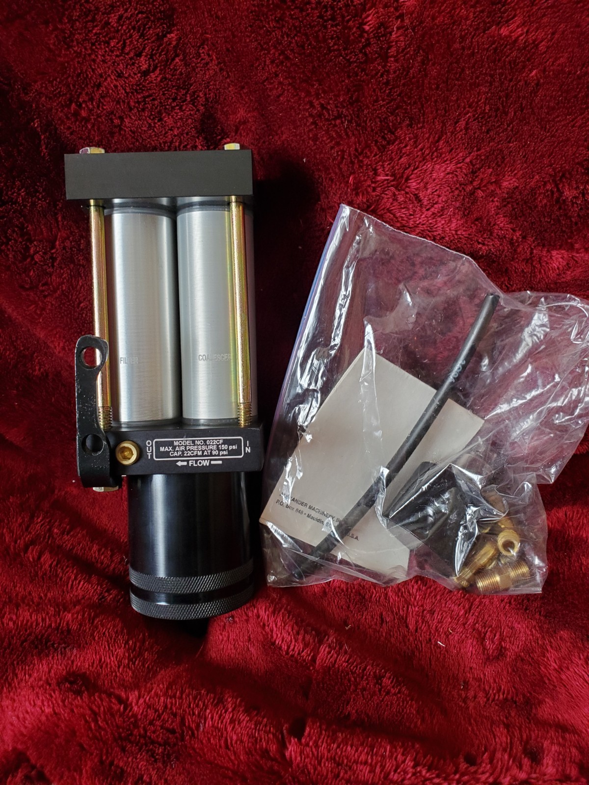 Alexco Alexander Pneumatic Hydropump Coalescer Air Filter 22CF/PHP DPI 22 CFM OB