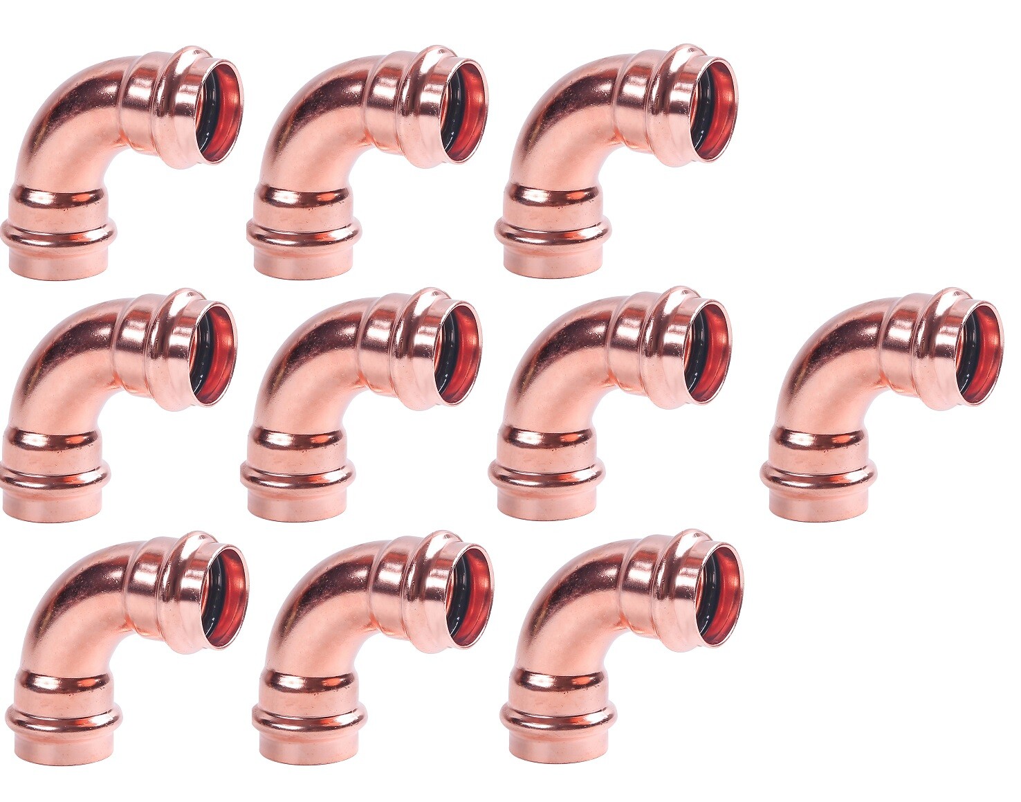 10) 3/4" Press X Press 90 Degree Elbow Propress Press Pressure Copper Fittings