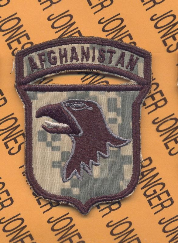 101st AIRBORNE Division "AFGHANISTAN" patch ACU #2 No Hook & Loop