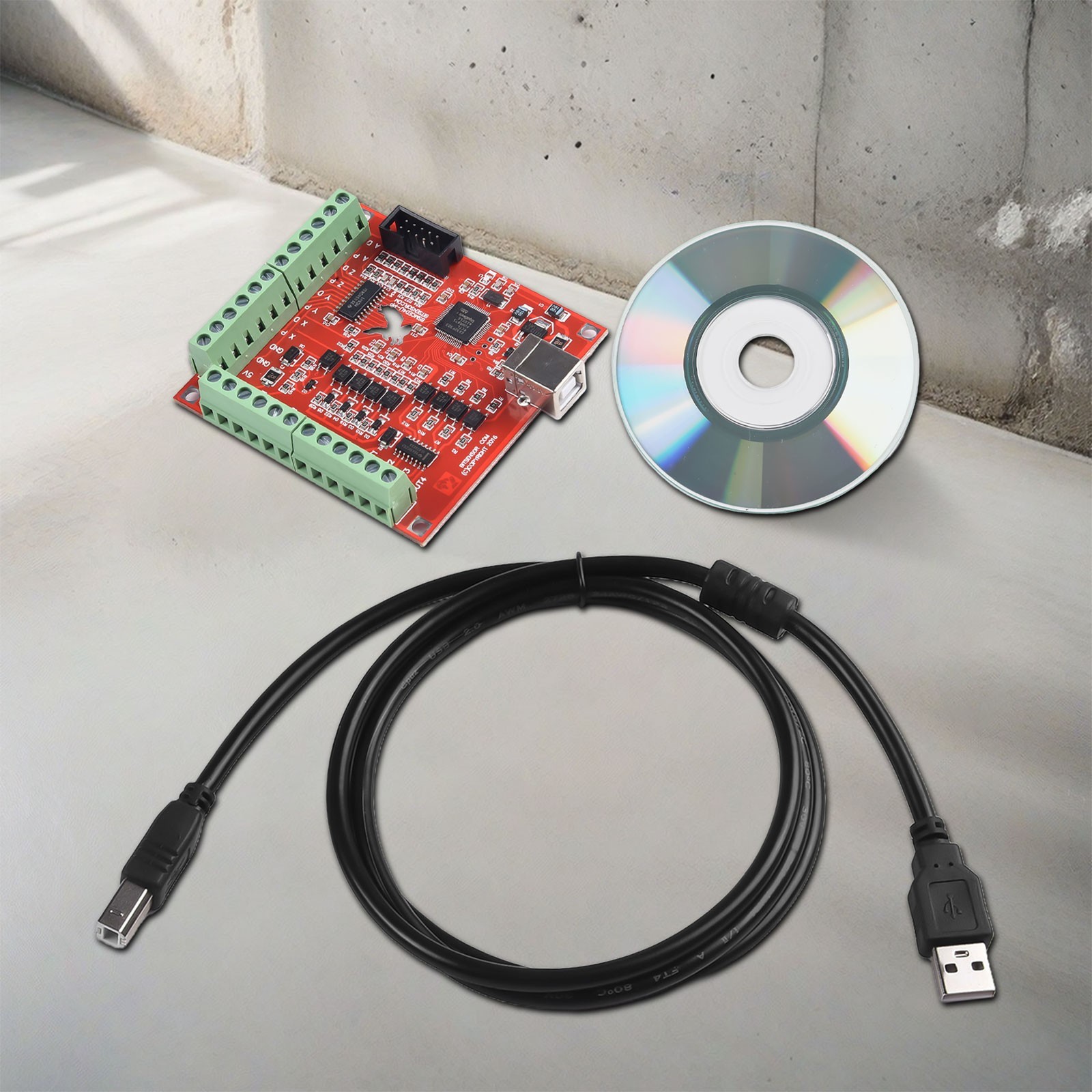 USB CNC Driver Card for Stepper Motors Supporting External Connections
