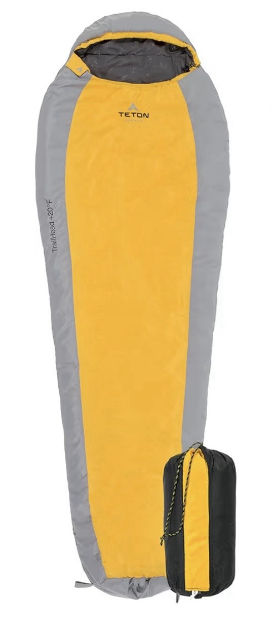 TETON Trailhead 20F Sleeping Bag, Orange/Grey, BRAND NEW IN BOX!