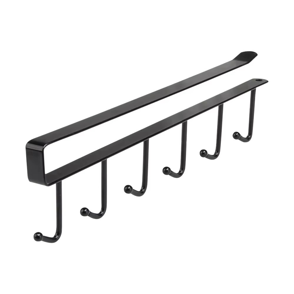 6 Hook Under Cabinet Mug Holder Kitchen Cup Hanger Coffee Mug Hanging Hooks
