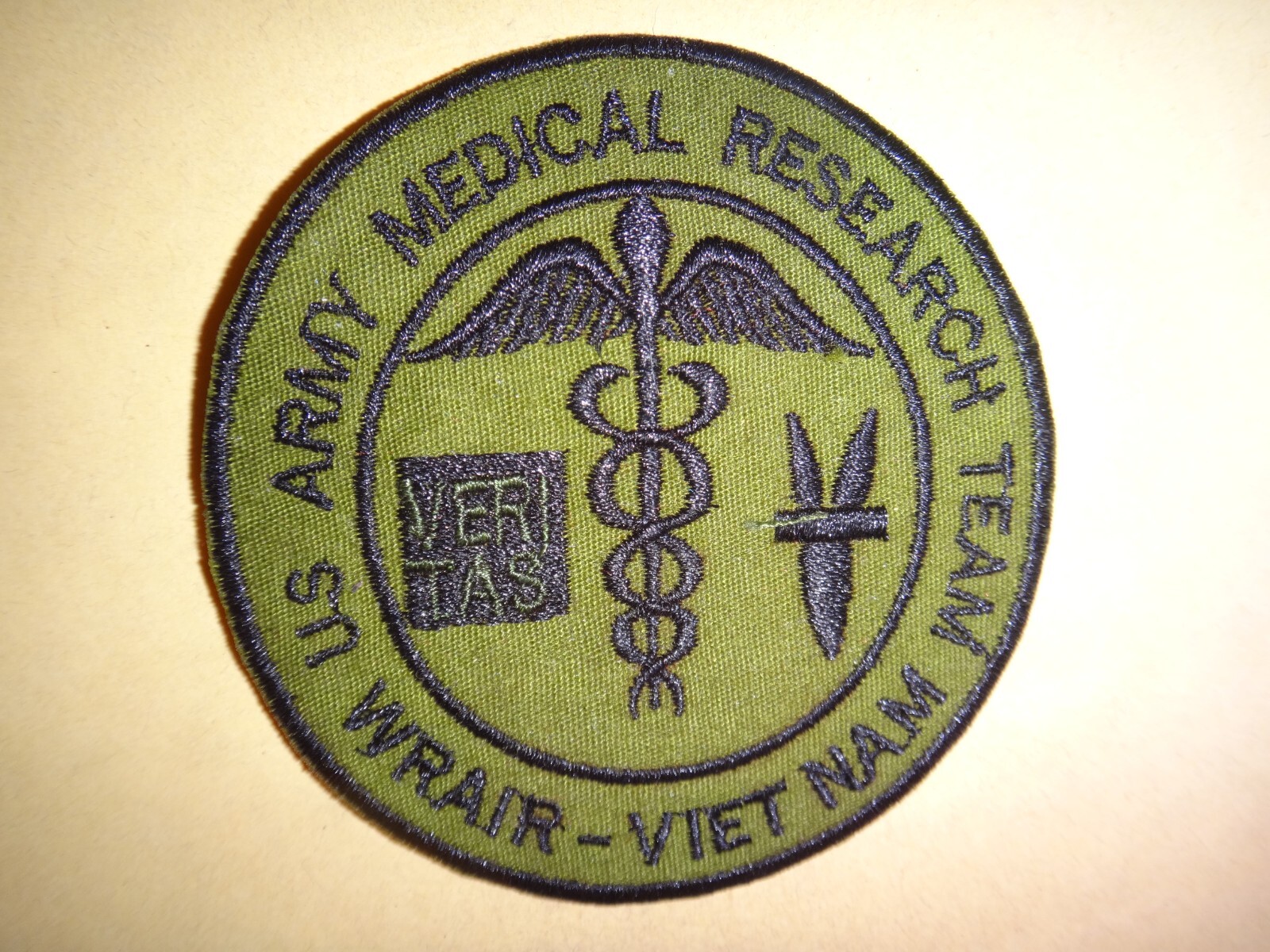 Vietnam War US Army MEDICAL RESEARCH Team WRAIR VERITAS Subdued Patch