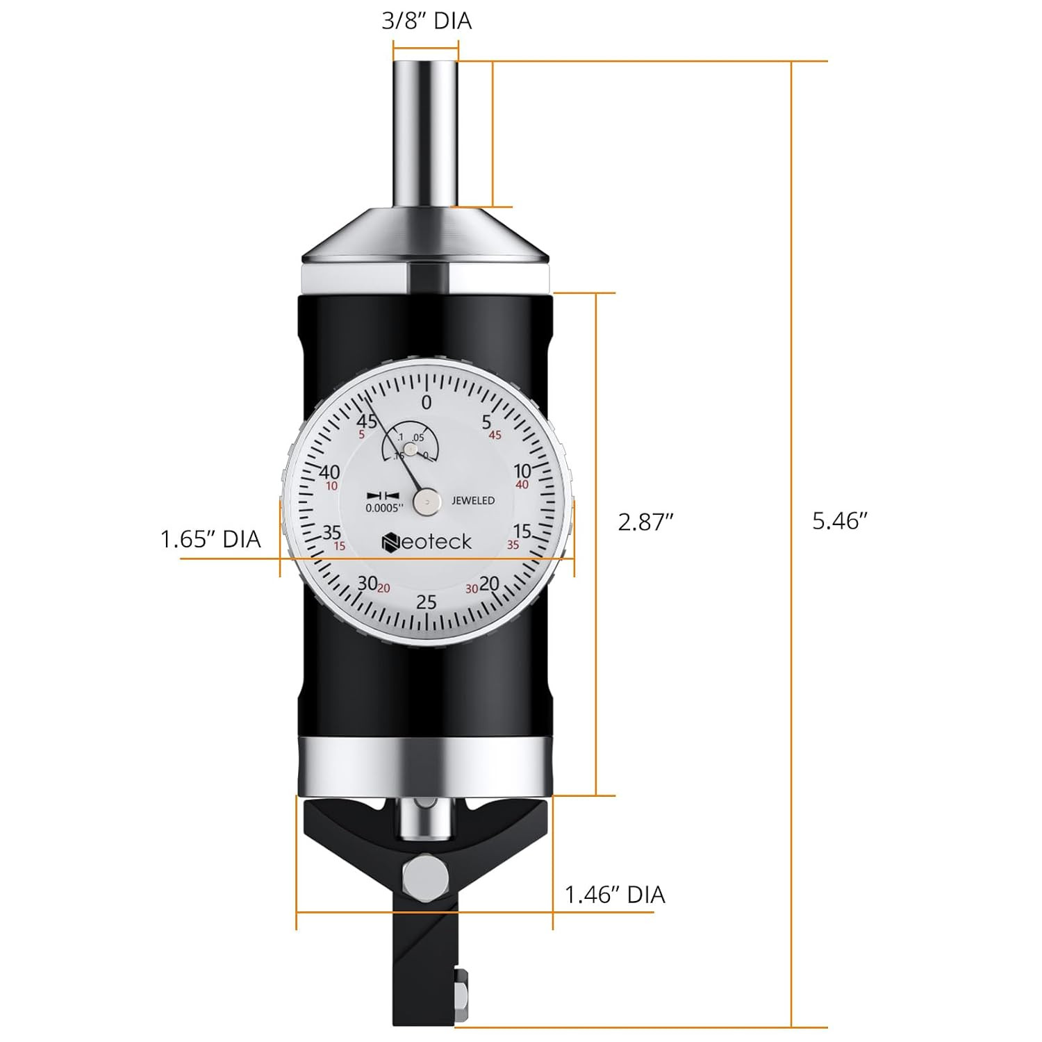 Coaxial Centering Indicator 0-0.15"/0.0005" Dial Indicator Set | Centering Test