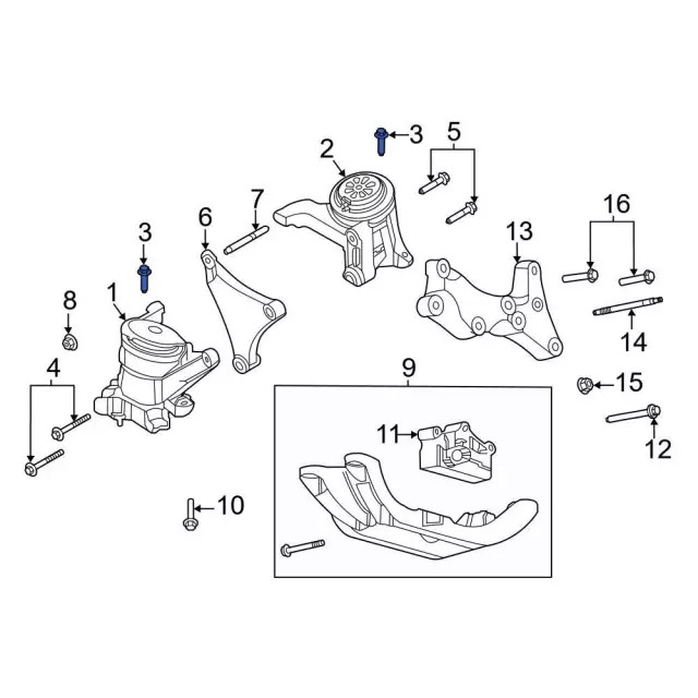 Genuine Ford Motor Mount Mount Bolt W720485-S439