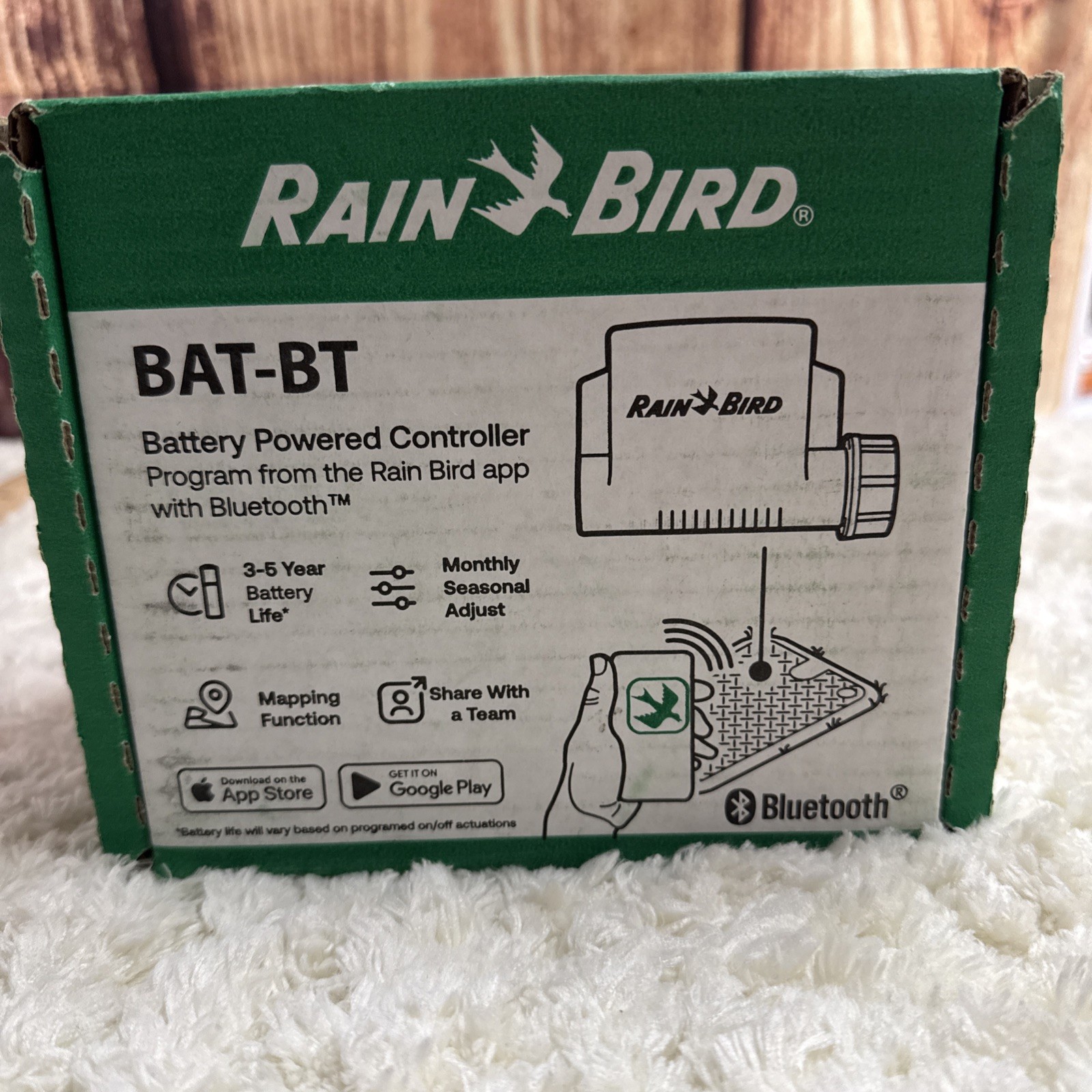 Rain Bird BAT-BT 2 Station Battery Operated Controller New
