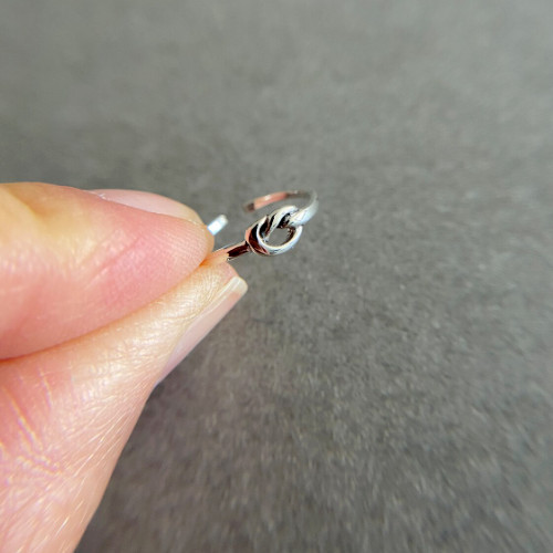 Footwear Jewelry For Women Solid Metal Adjustable Knot Style Toe Ring 925 Silver