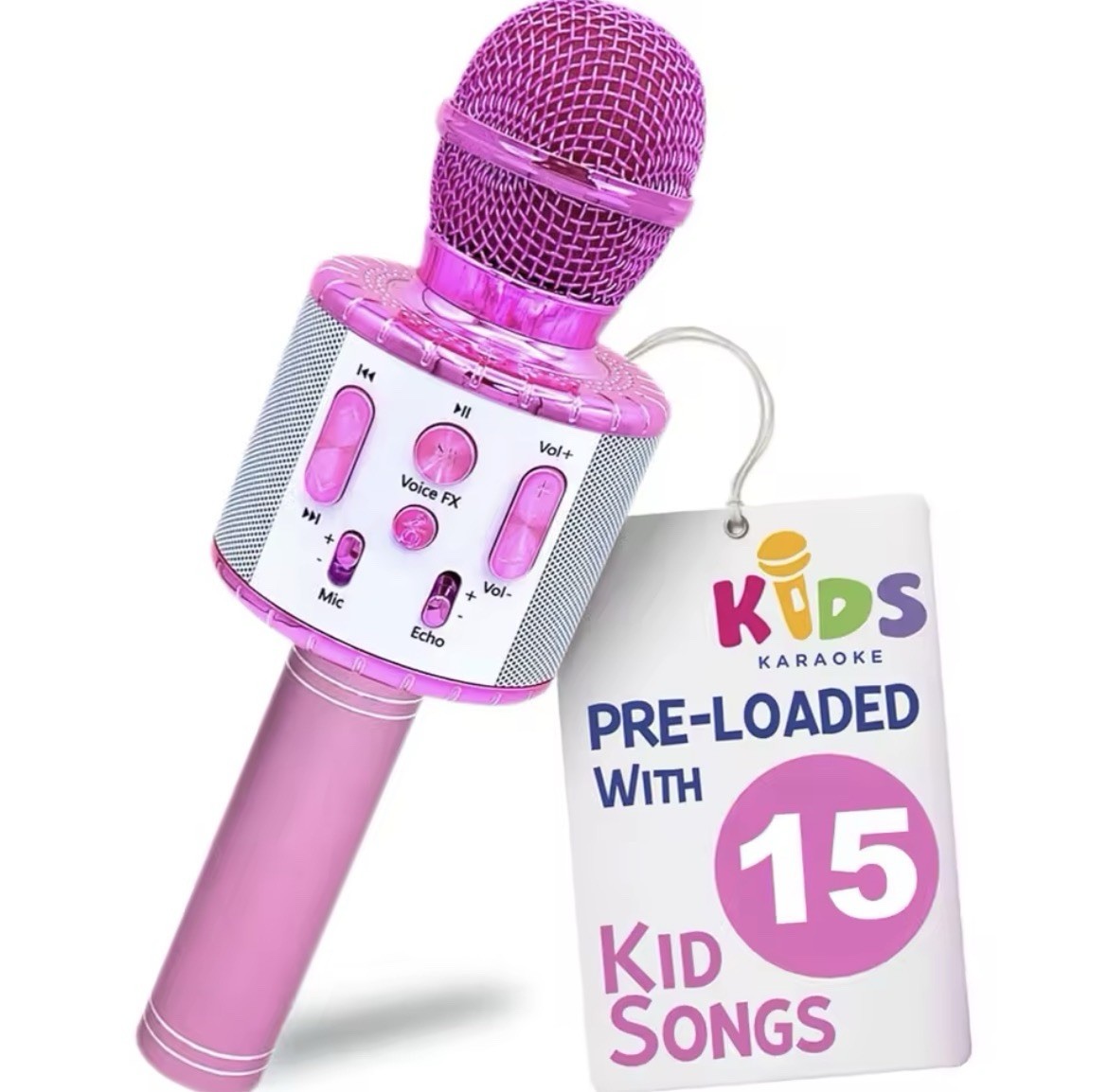Kids Karaoke Microphone – Bluetooth & Pre-Loaded Songs