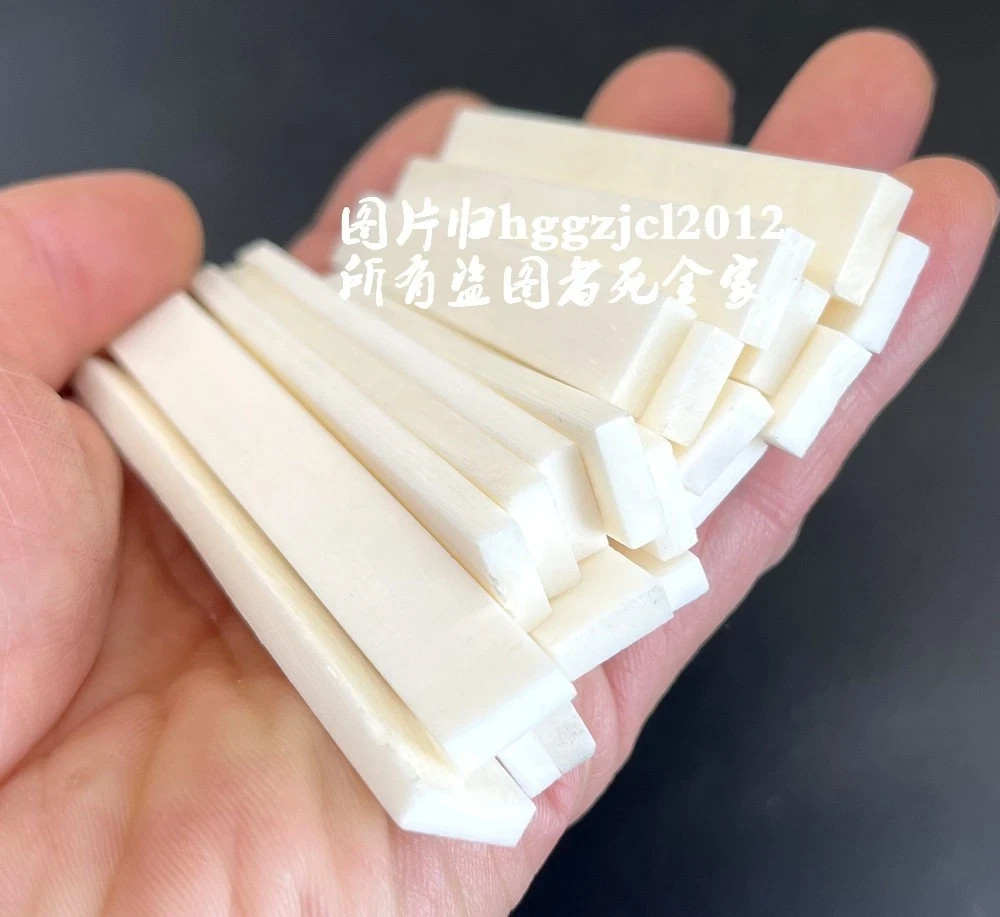 20 Pcs Skeleton Flat Blank Slice Handle Musical Instruments 85x10x3.5mm
