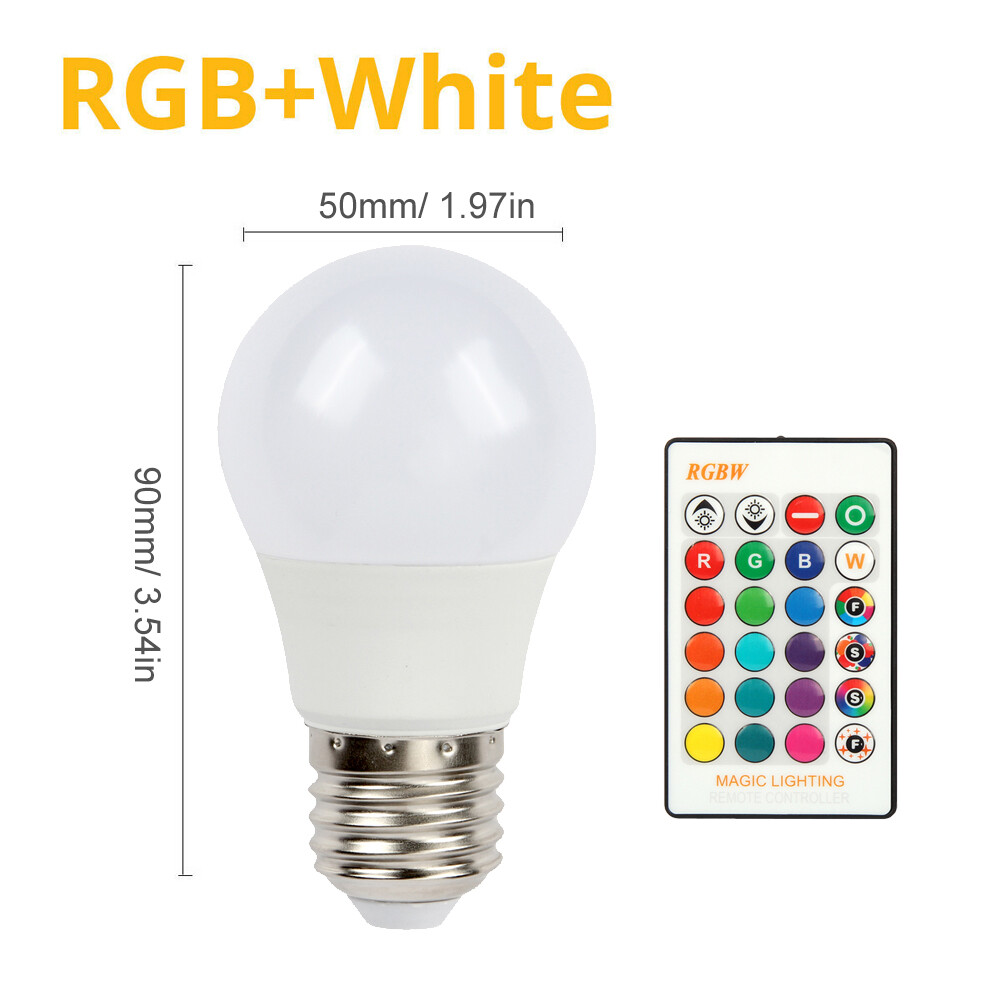 6 PCS 16 Color Changing Light Bulb Remote Control Dimmable RGB LED Bulbs E27 E26