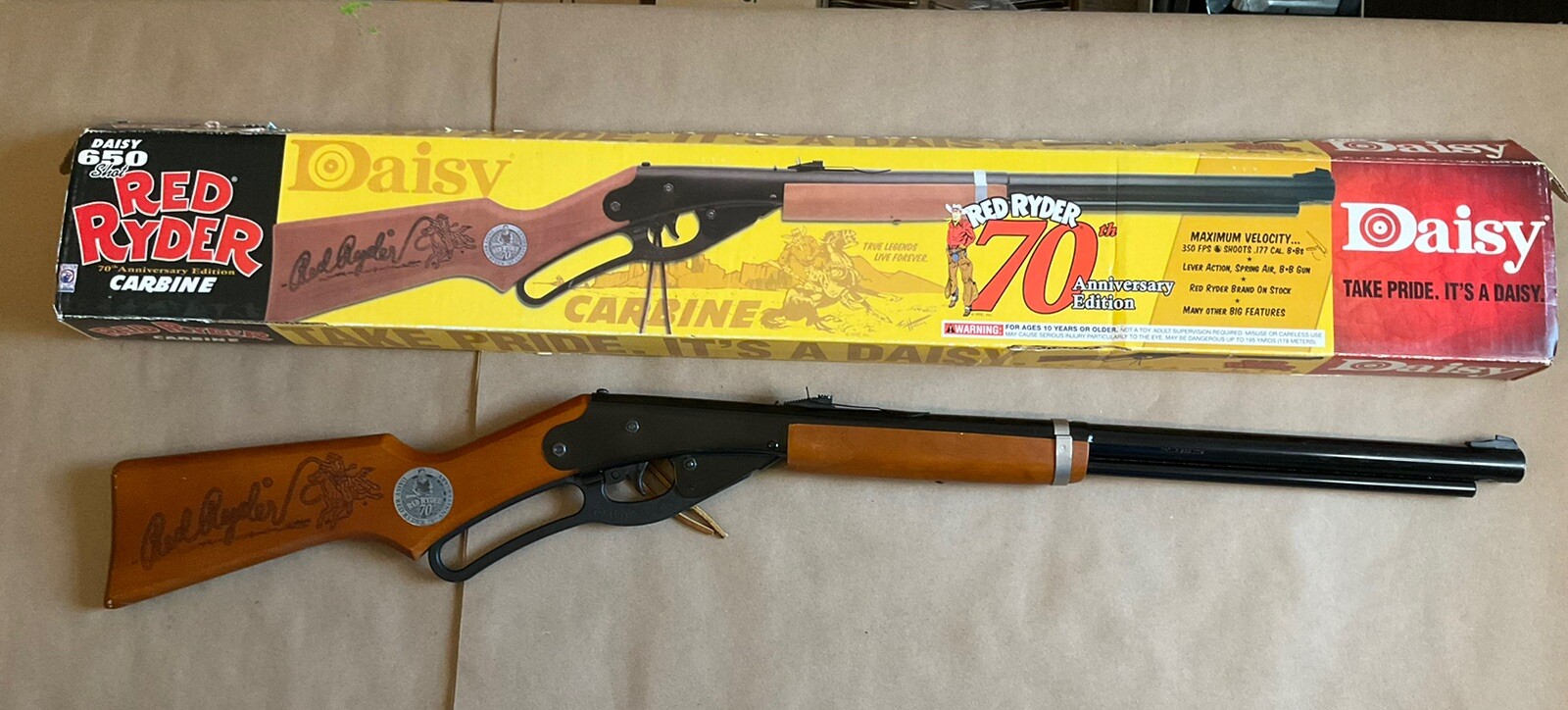 RED RYDER CARBINE Daisy 650 Shot 4.5mm BB Gun Model 1938B Lever Action Air Rifle
