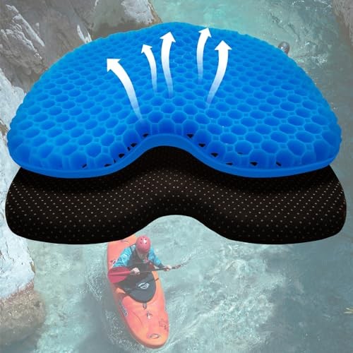 Kayak Seat Cushion, Thicken Anti Slip Waterproof Gel Kayak Seat, Portable Blue