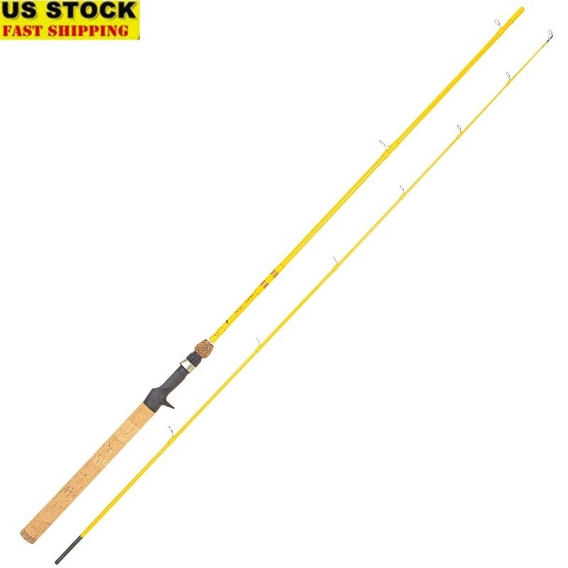 Lazer Sharp Snelled Baitholder Hook 4/0 Fishing Rod 7.6ft Durable Fiberglass New
