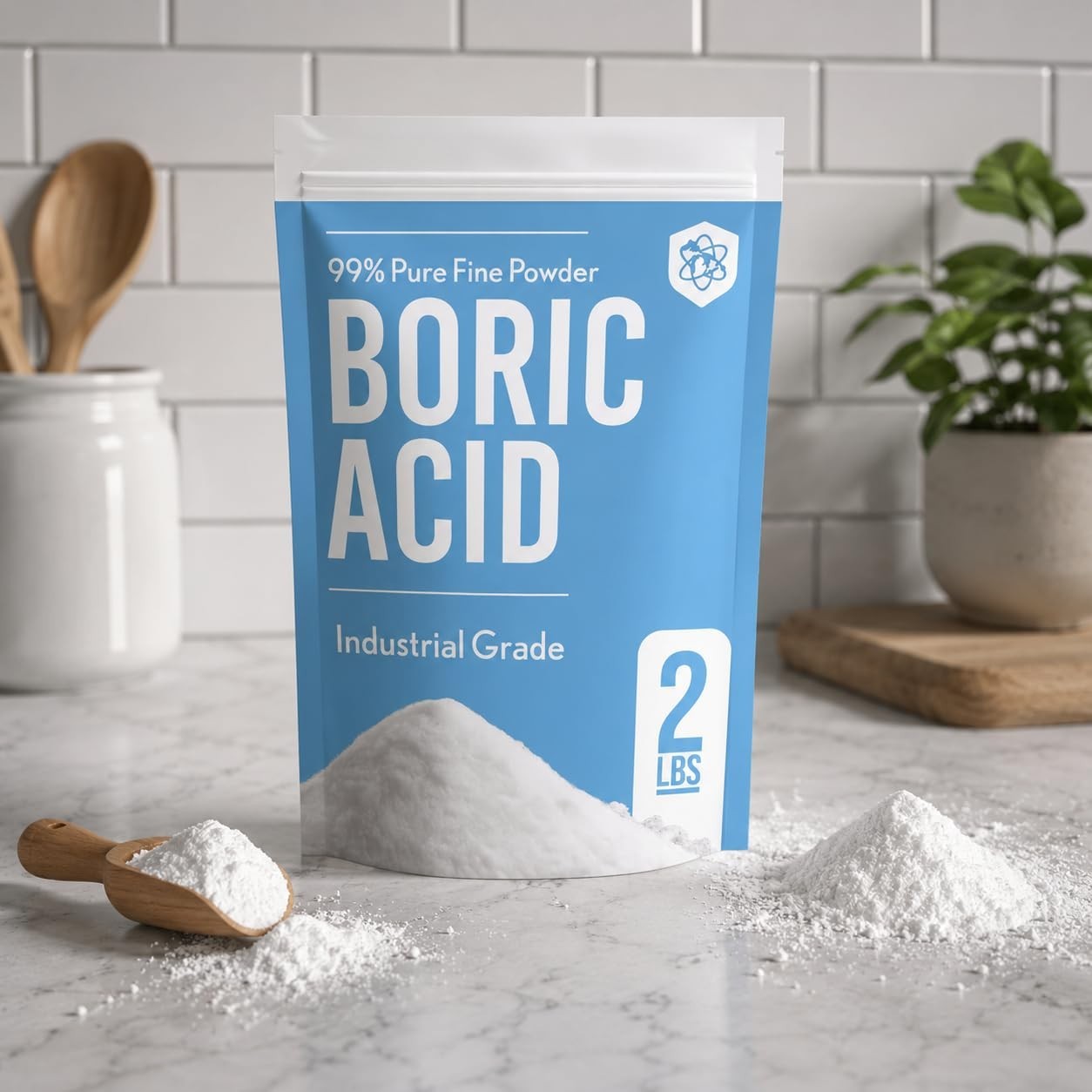99% Boric Acid Powder - 2lb - Industrial Grade - Fine Powder Boric Acid