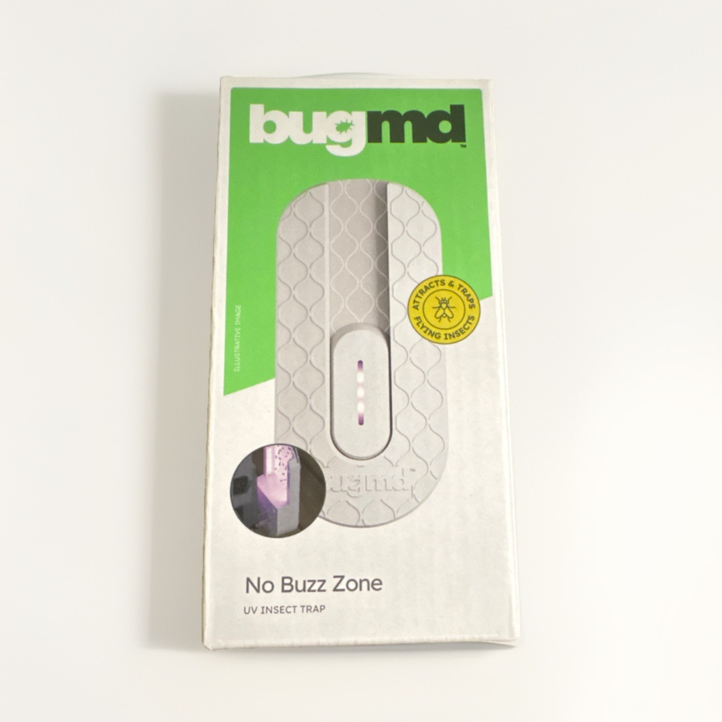 bugmd No Buzz Zone UV Insect Trap White Household Friendly Extra Strong Adhesive