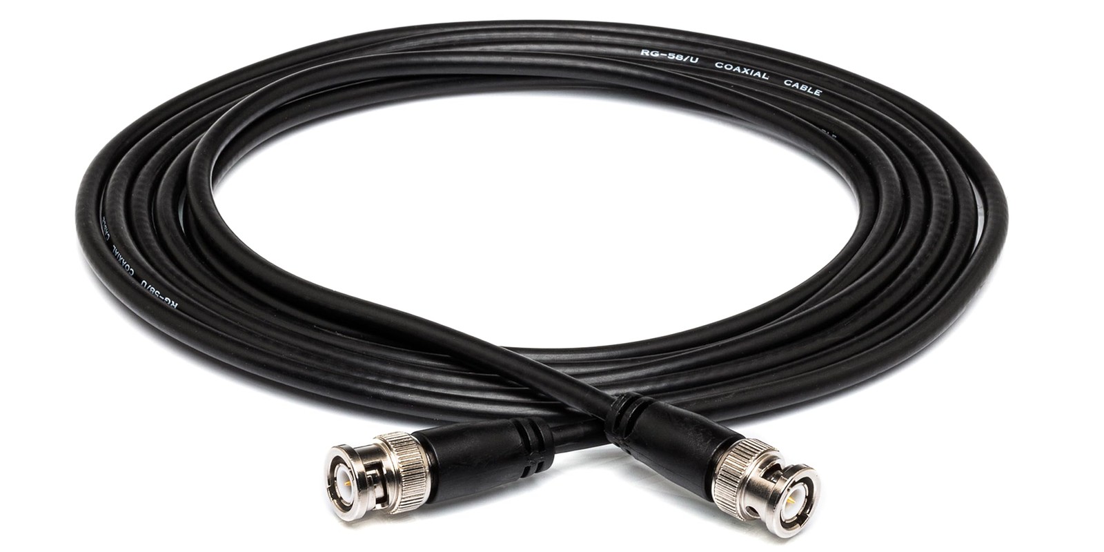 Hosa BNC-58-125 50-ohm Coax, BNC to BNC, 25 feet 25 feet, Clear