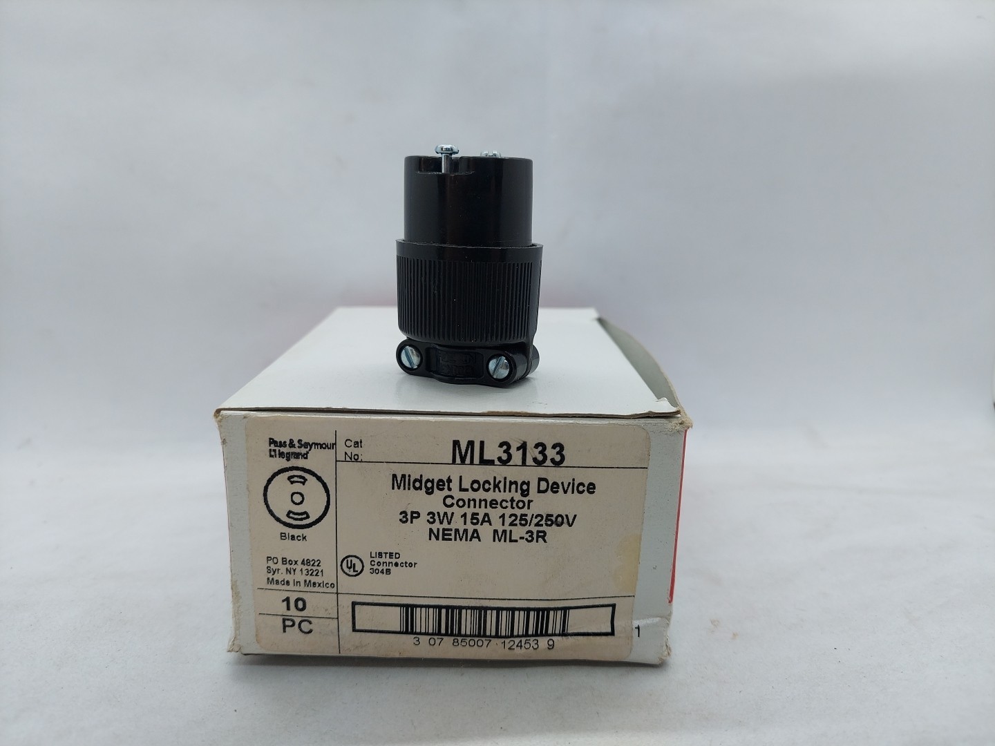 10 Pass & Seymour Turnlok ML3133 Midget Locking Device 125/250V 15 A 3 Poles 3 W