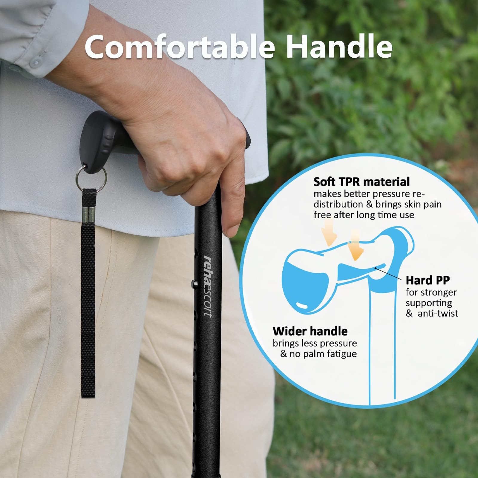 Walking Cane - Folding, Adjustable, Lightweight, Walking Canes for Men & Wome...