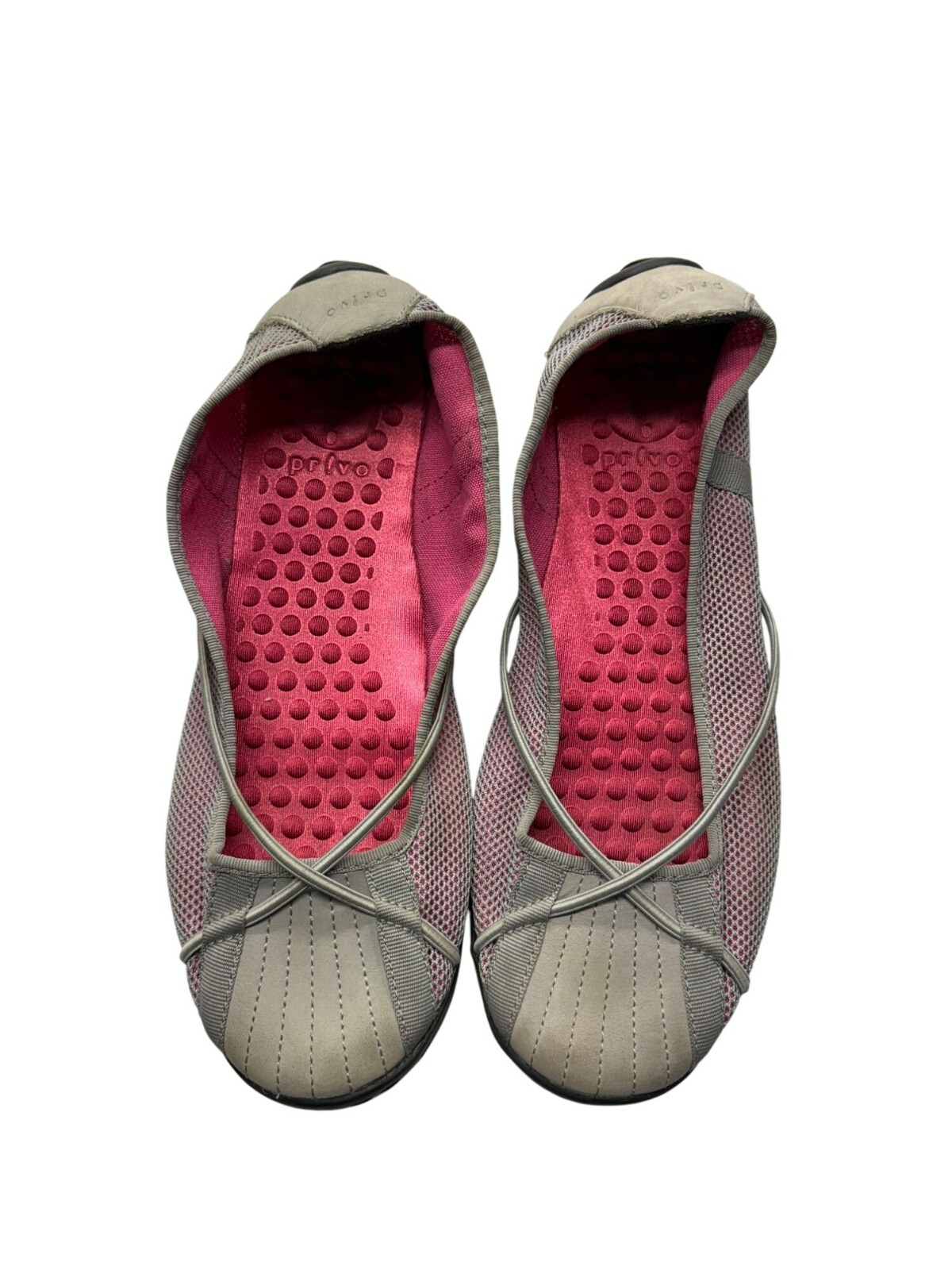 Clarks Privo Pink & Gray Mesh Ballet Flats #7667