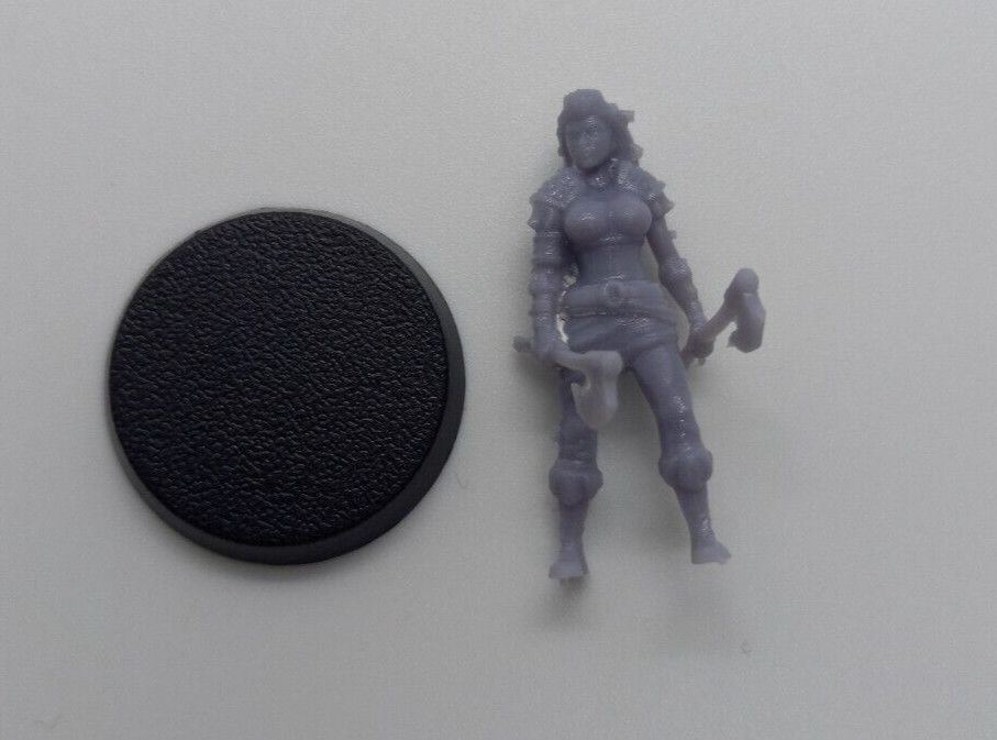 Dungeons & Dragons Female Barbarian with 2 Axes 3D Printed Resin Model Fantasy