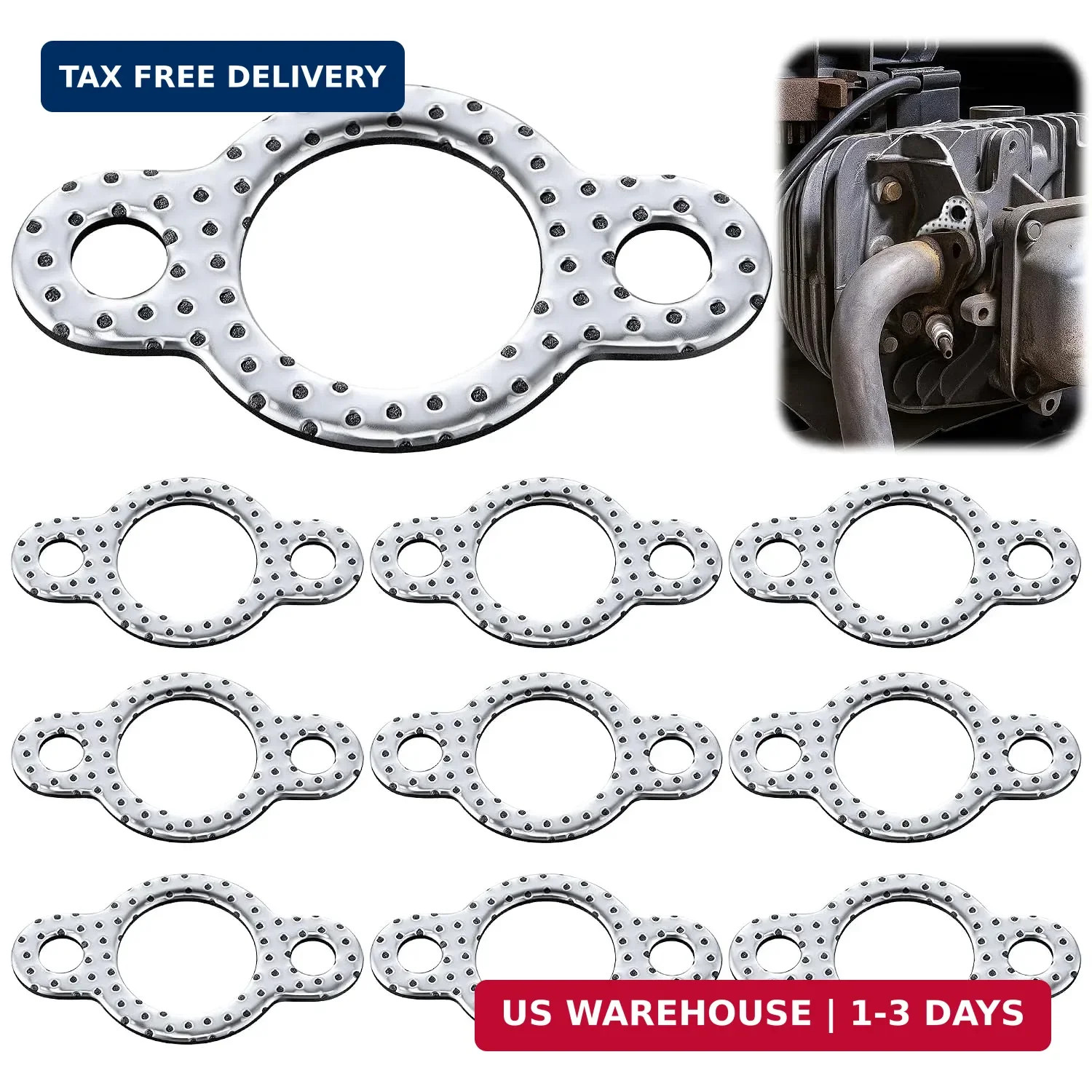 Feekoon 10 Pack Replacement for 24 041 49-S Exhaust Manifold Gasket | Compatible
