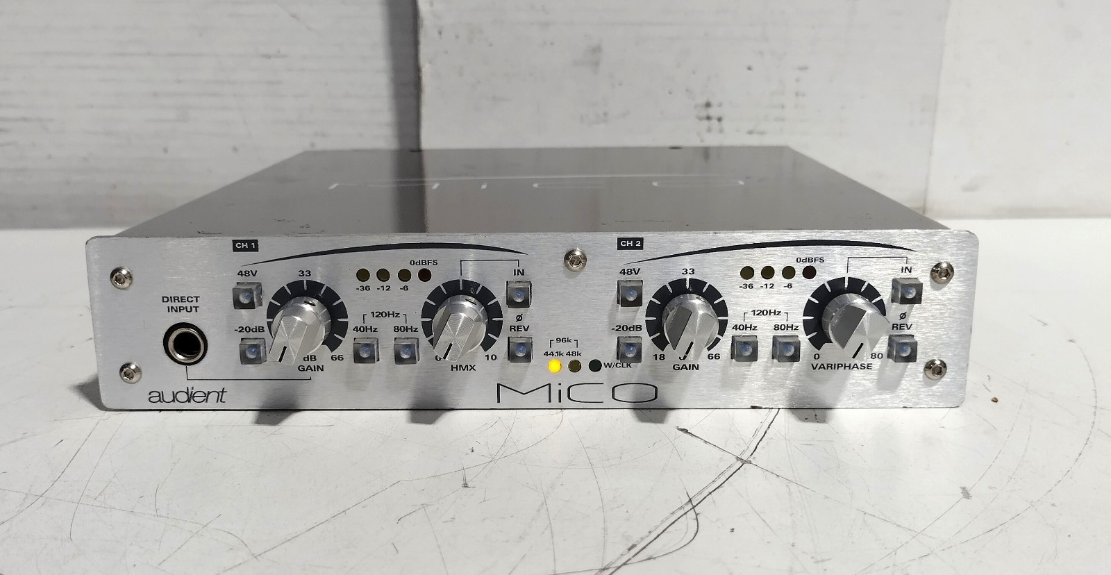 Mico Audient Compact 2-Channel HMX 48V Phantom Power Microphone Preamplifier