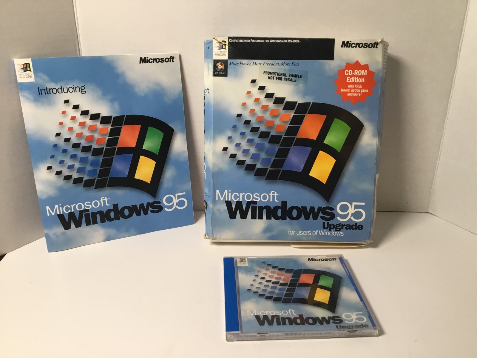 Microsoft Windows 95 Up Grade CD ROM And Key Promotional Sample.