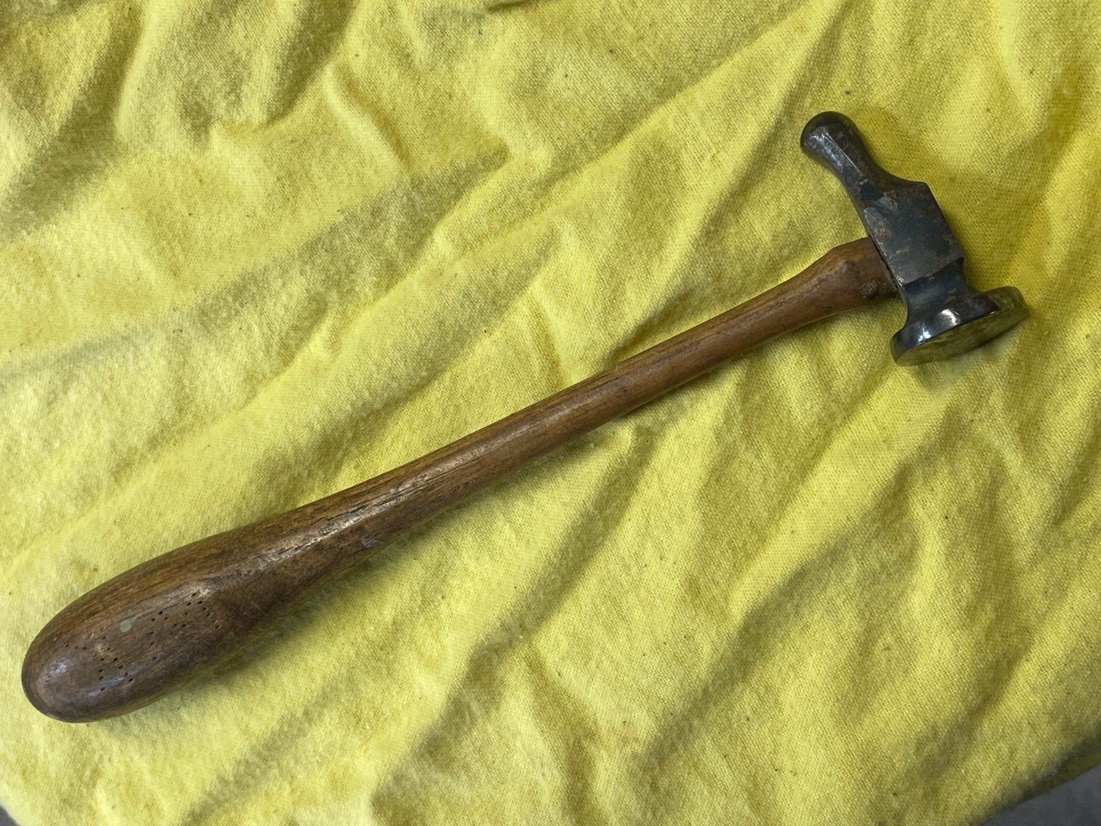 Vintage antique silversmith chasing hammer for jeweler planishing repousse art
