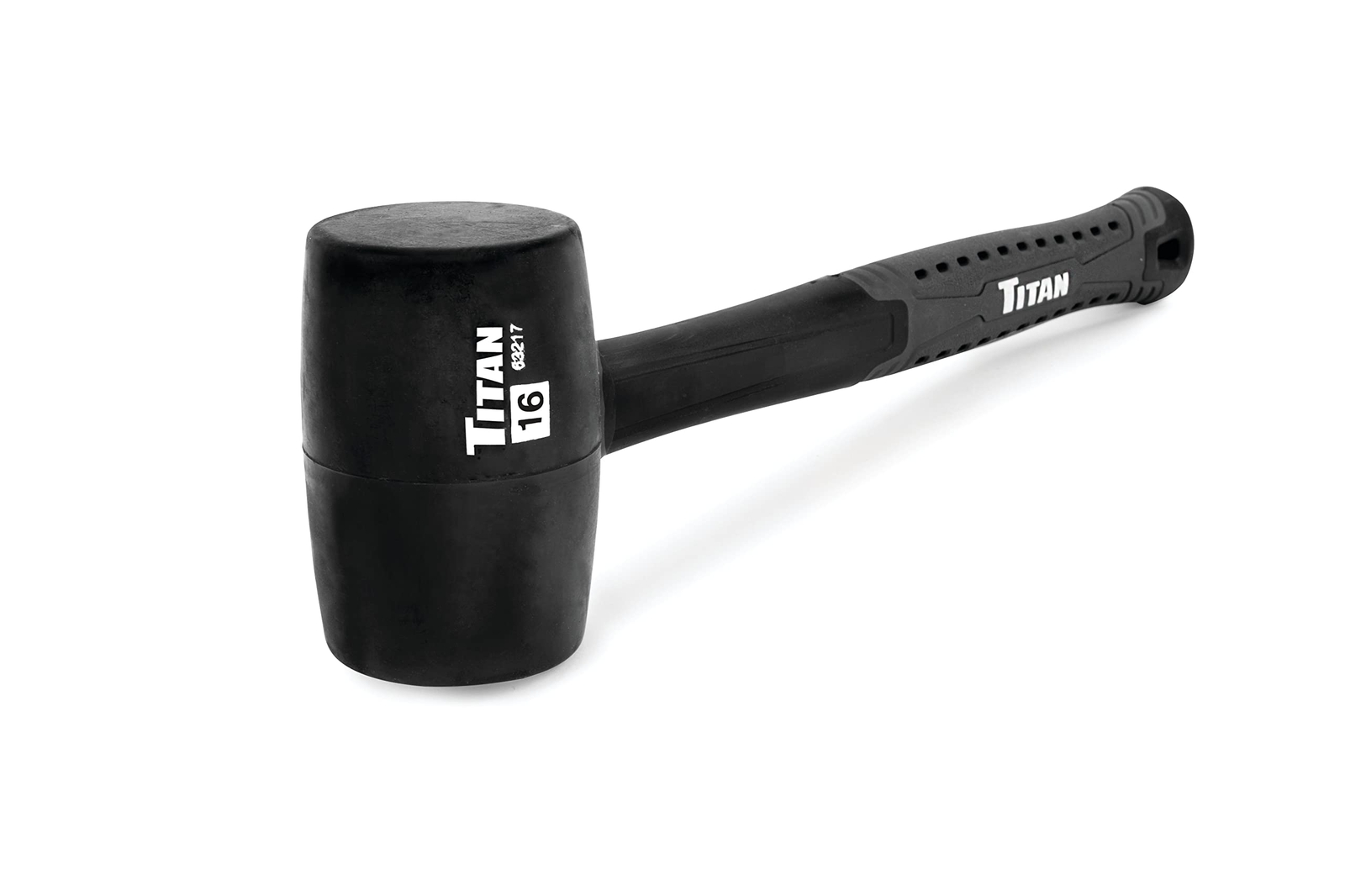 16 Oz Rubber Mallet with Fiberglass Handle for Construction and Automotive Use