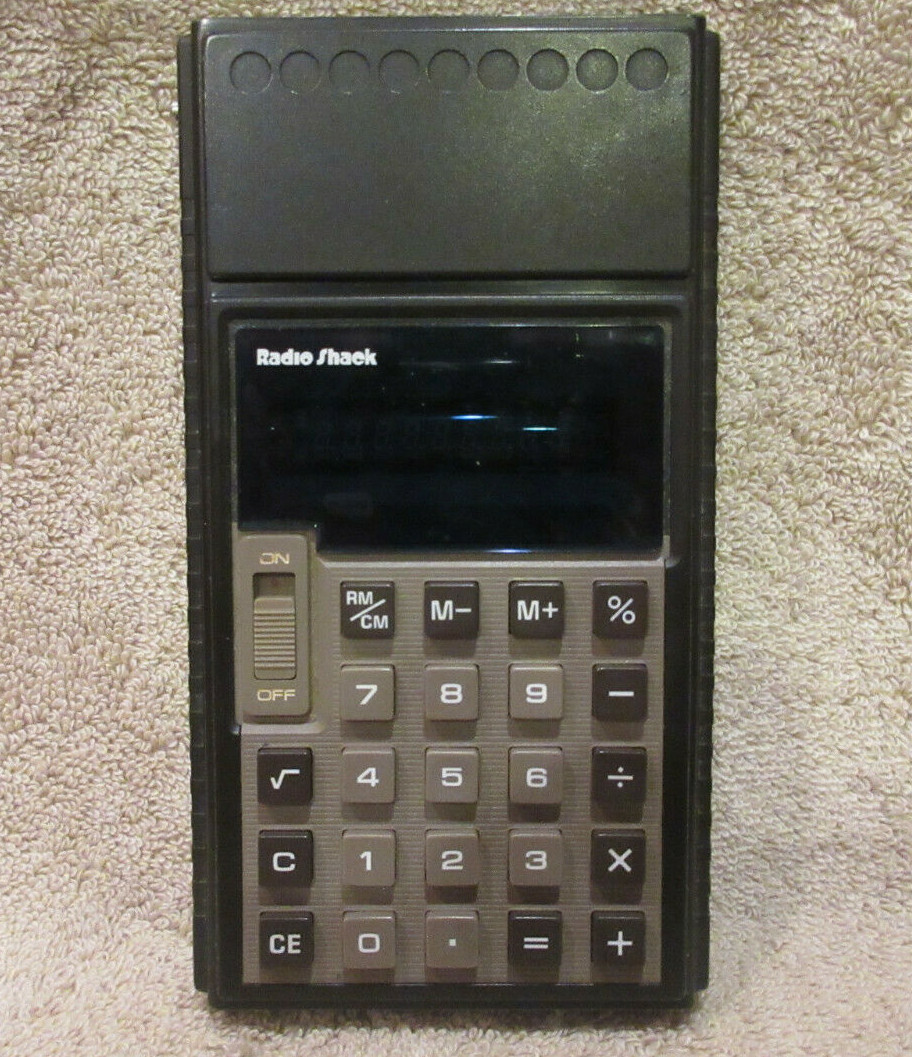 VTG 1975 Radio Shack EC-375 Calculator Blue LED Made In Japan -For Parts Repair