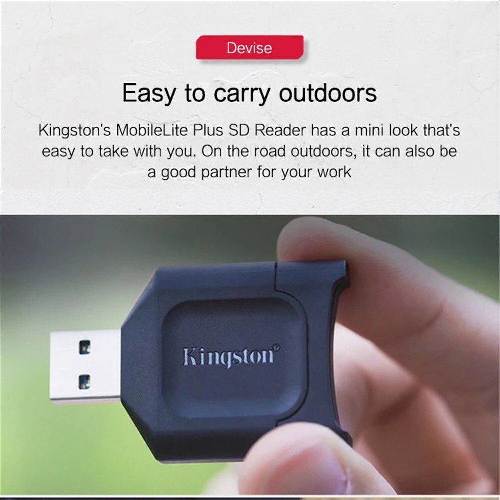 Kingston MobileLite Plus USB 3.2 UHS-II SD SDHC SDXC Memory Card Reader